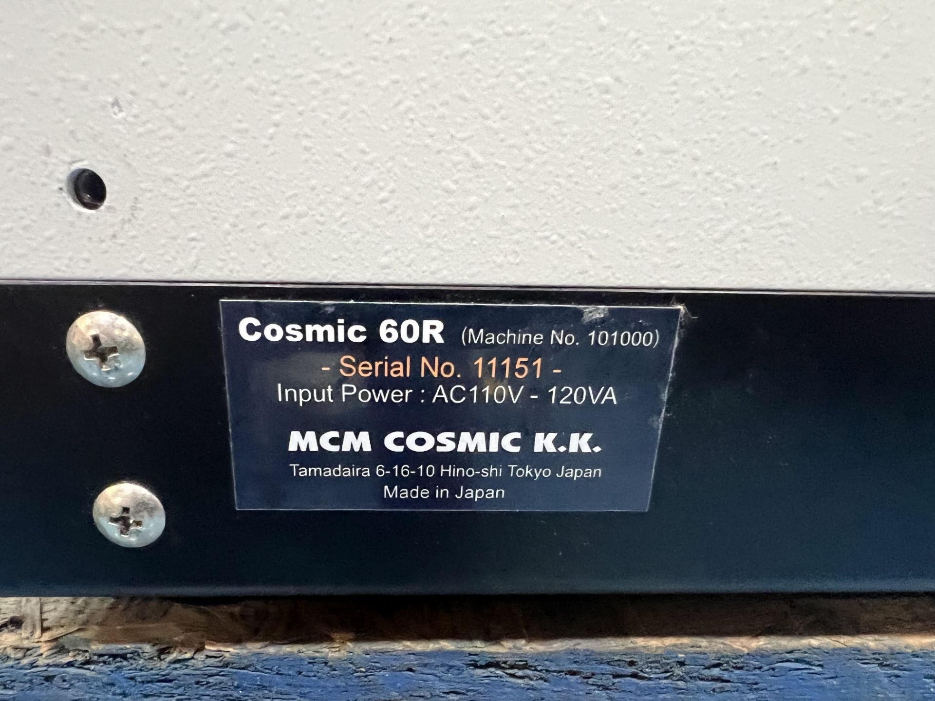 KOMAX COSMIC 60R ELECTRIC JACKET STRIPPER SERIAL # 11151 100 V - 120 VA - Image 3 of 4