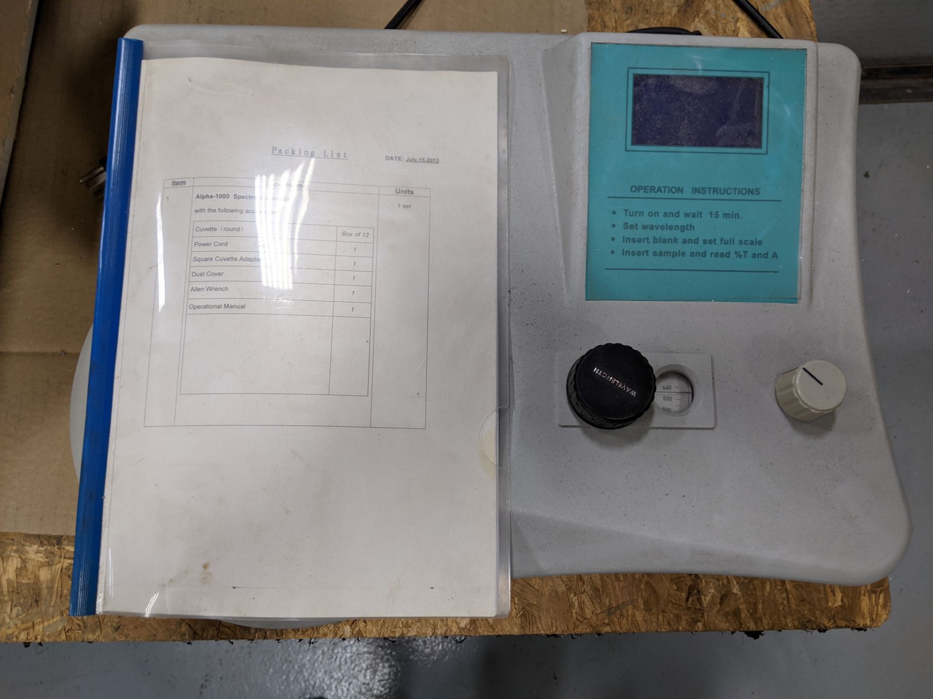 CART WITH ALPHA-1000 SPECTROPHOTOMETER AND MISC - Image 2 of 3