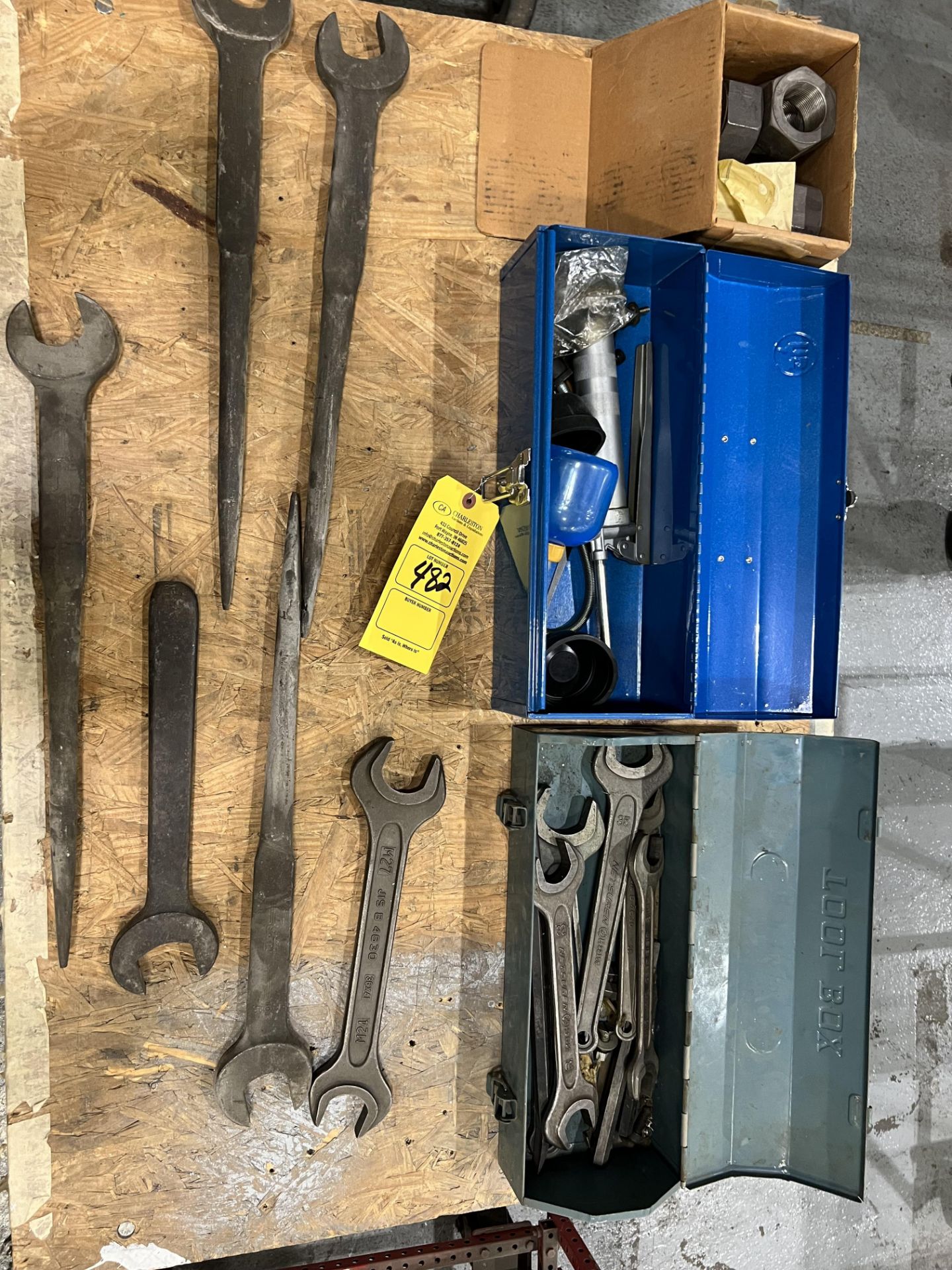 CART AND CONTENTS: OPEN ENDED WRENCHES