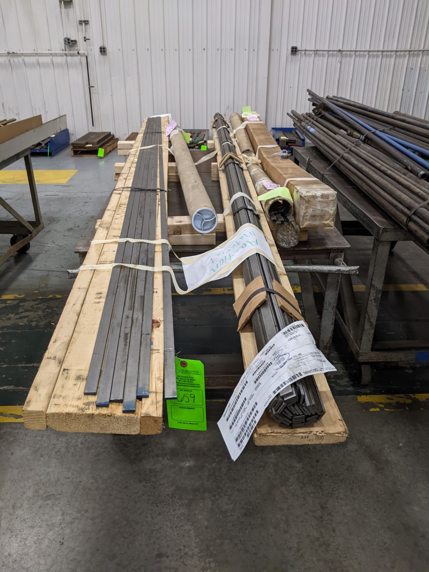 PALLET AND CONTENT-CARBON STEEL BARS AND HINGES - Image 2 of 2