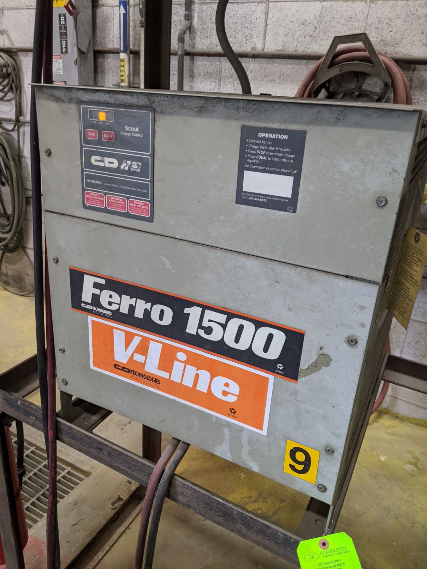 C&D 36 V FORKTRUCK BATTERY CHARGER; V-LINE FERRO 1500