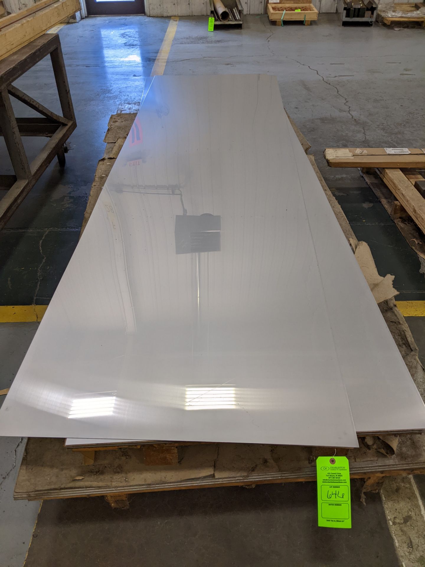 APPROX 15 SHEETS OF 3X10 STAINLESS STEEL SHEET METAL AND (3) 1/4" 4X10 STAINLESS SHEETS