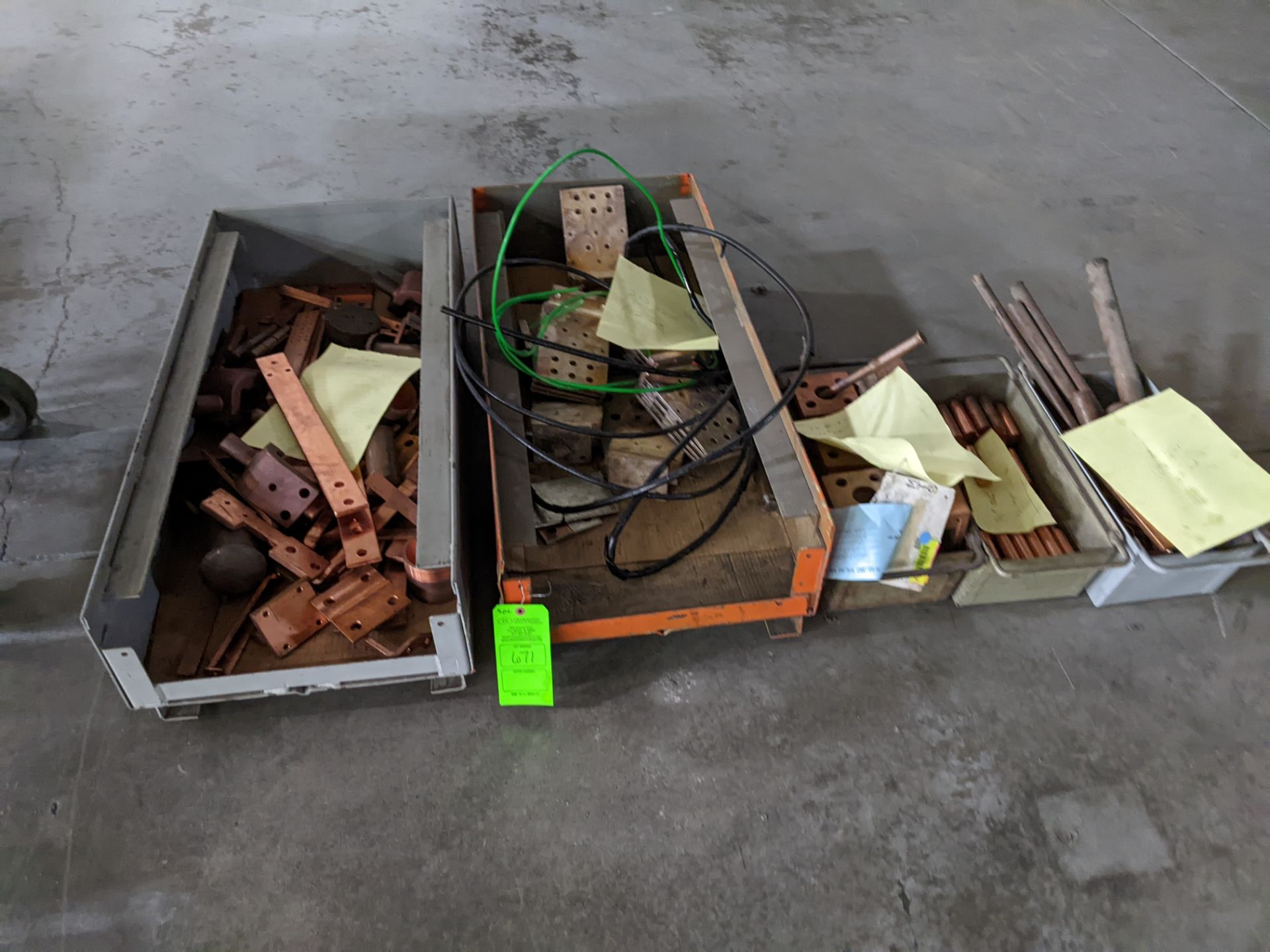 (5) ASSORTED COPPER BINS