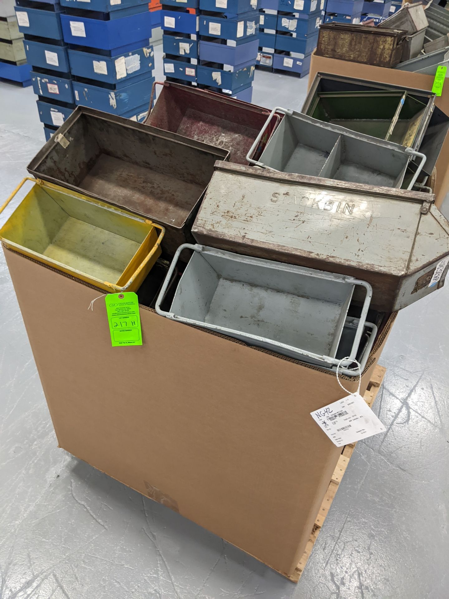 VARIOUS STEEL BINS/TOTEPANS