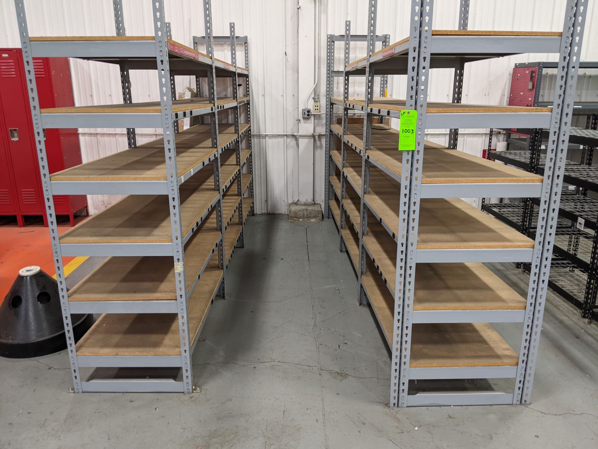 (6) 6 SHELF STORAGE SHELVES WITH WOOD DECKING