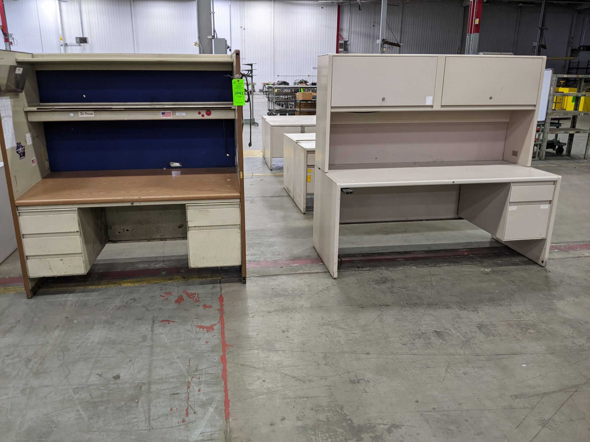 (4) VARIOUS OFFICE WORK DESKS