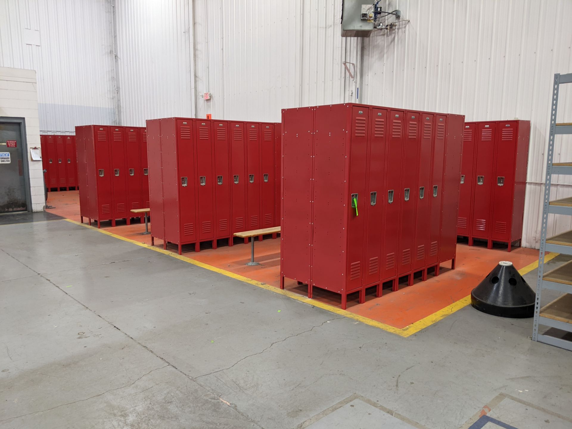 APPROX. (96) RED LOCKERS