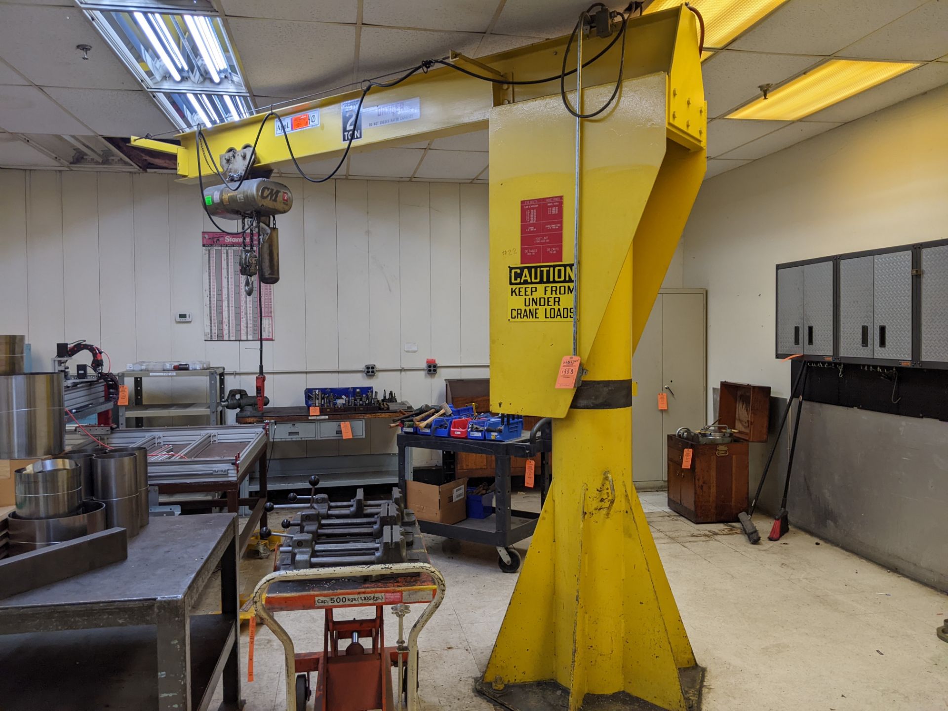 ABELL-HOWE 2 TON JIB WITH CM LODESTAR 2 TON HOIST