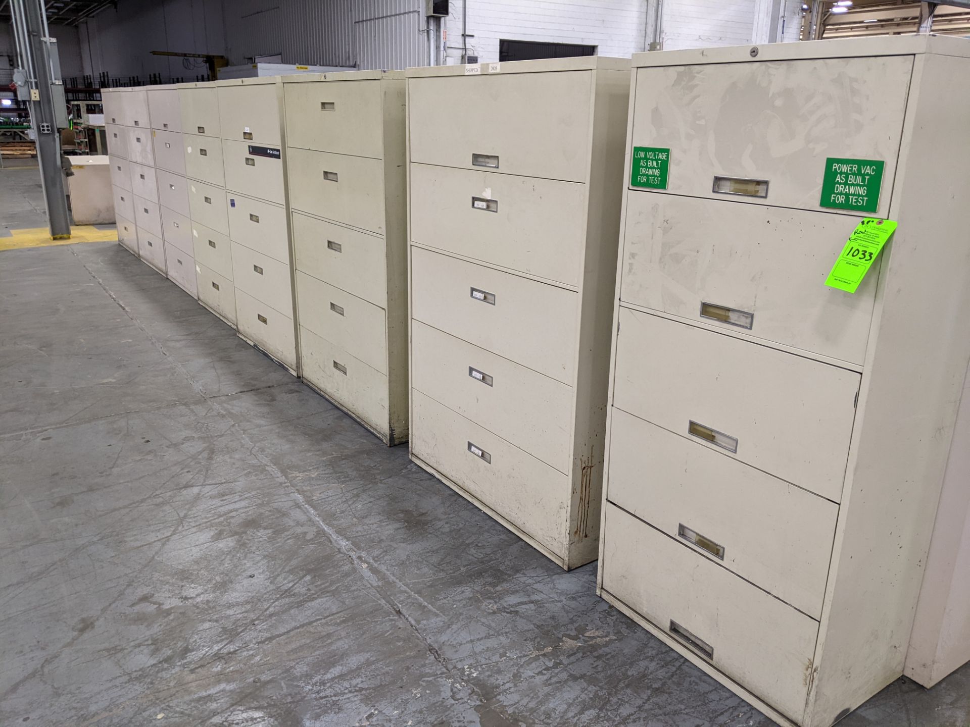 (8) ROW OF 5-DRAWER FILING CABINETS