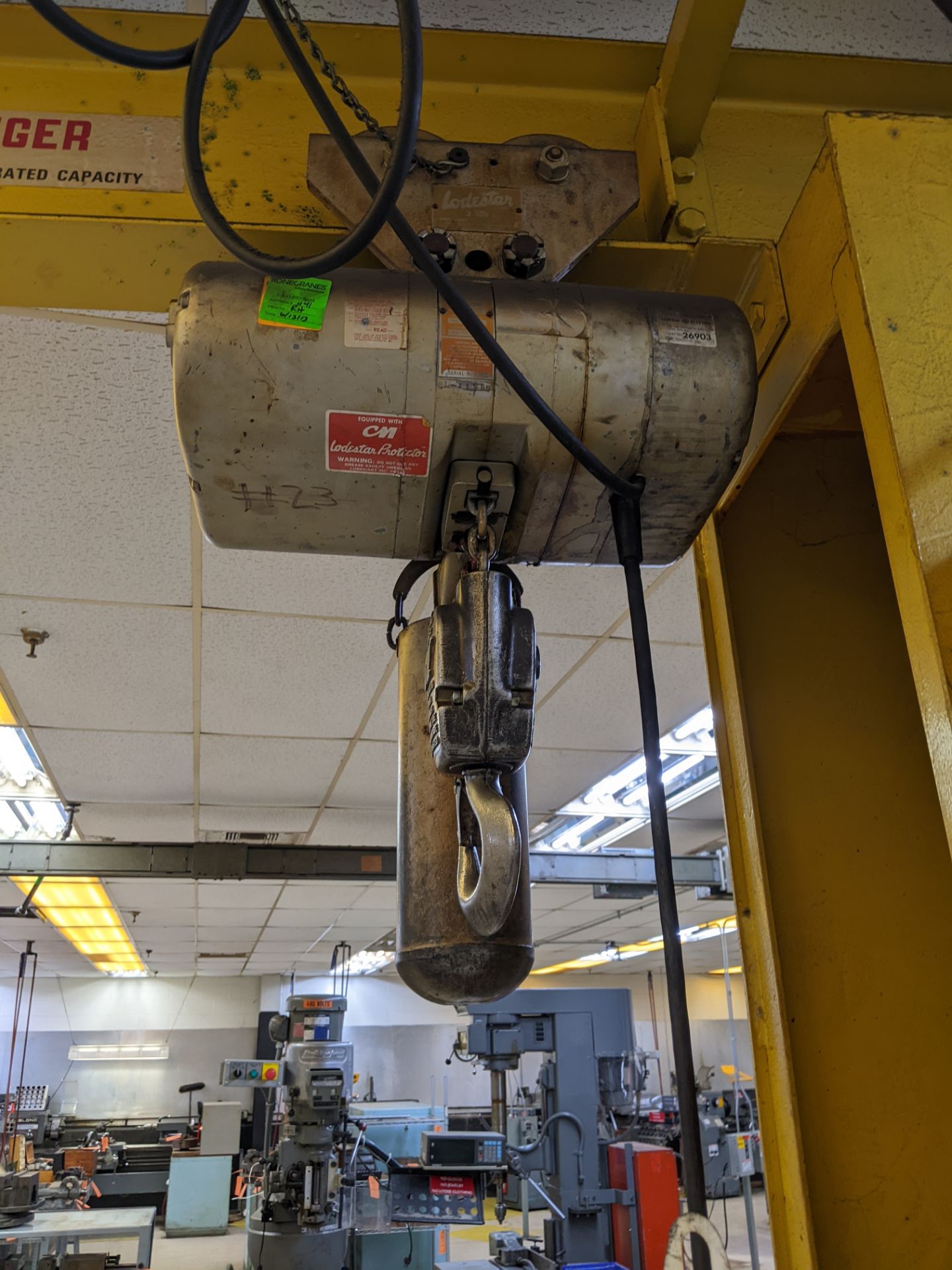 ABELL-HOWE 2 TON JIB WITH CM LODESTAR 2 TON HOIST - Image 3 of 3