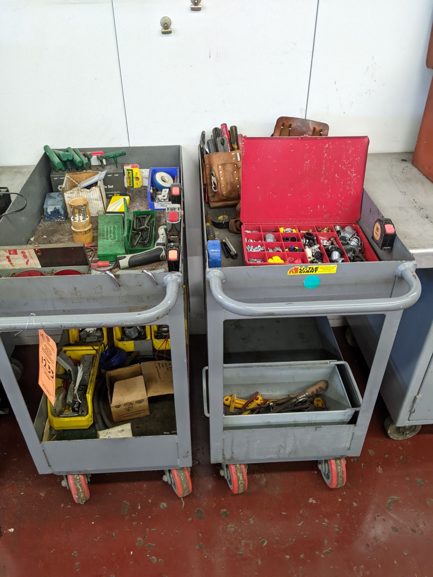 (2) CARTS WITH CONTENTS