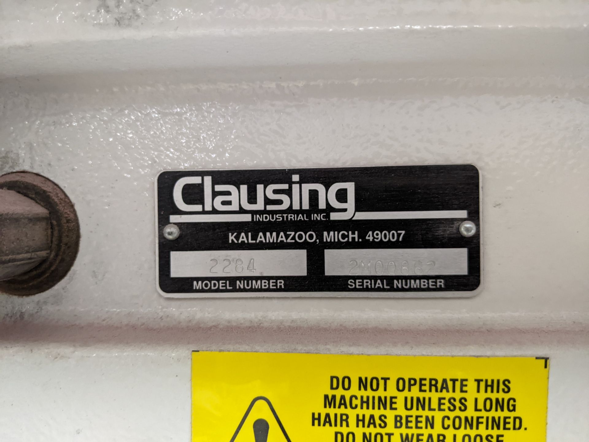 CLAUSING 20 DUAL SPINDLE VARIABLE SPEED OLRILL PRESS MODEL # 2284 SERIAL # 2M00862 - Image 3 of 3