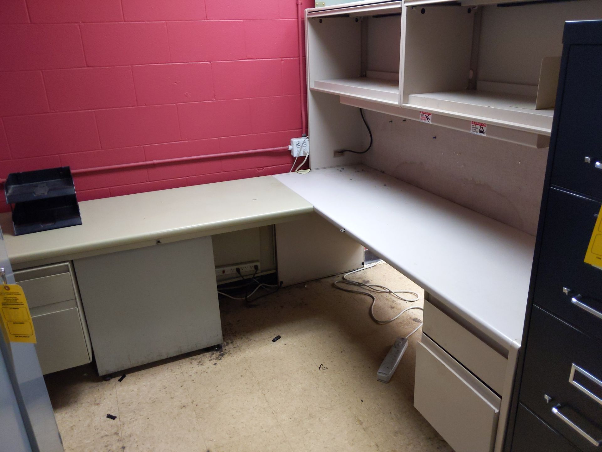 FILING CABINET AND OFFICE DESK - Image 2 of 2