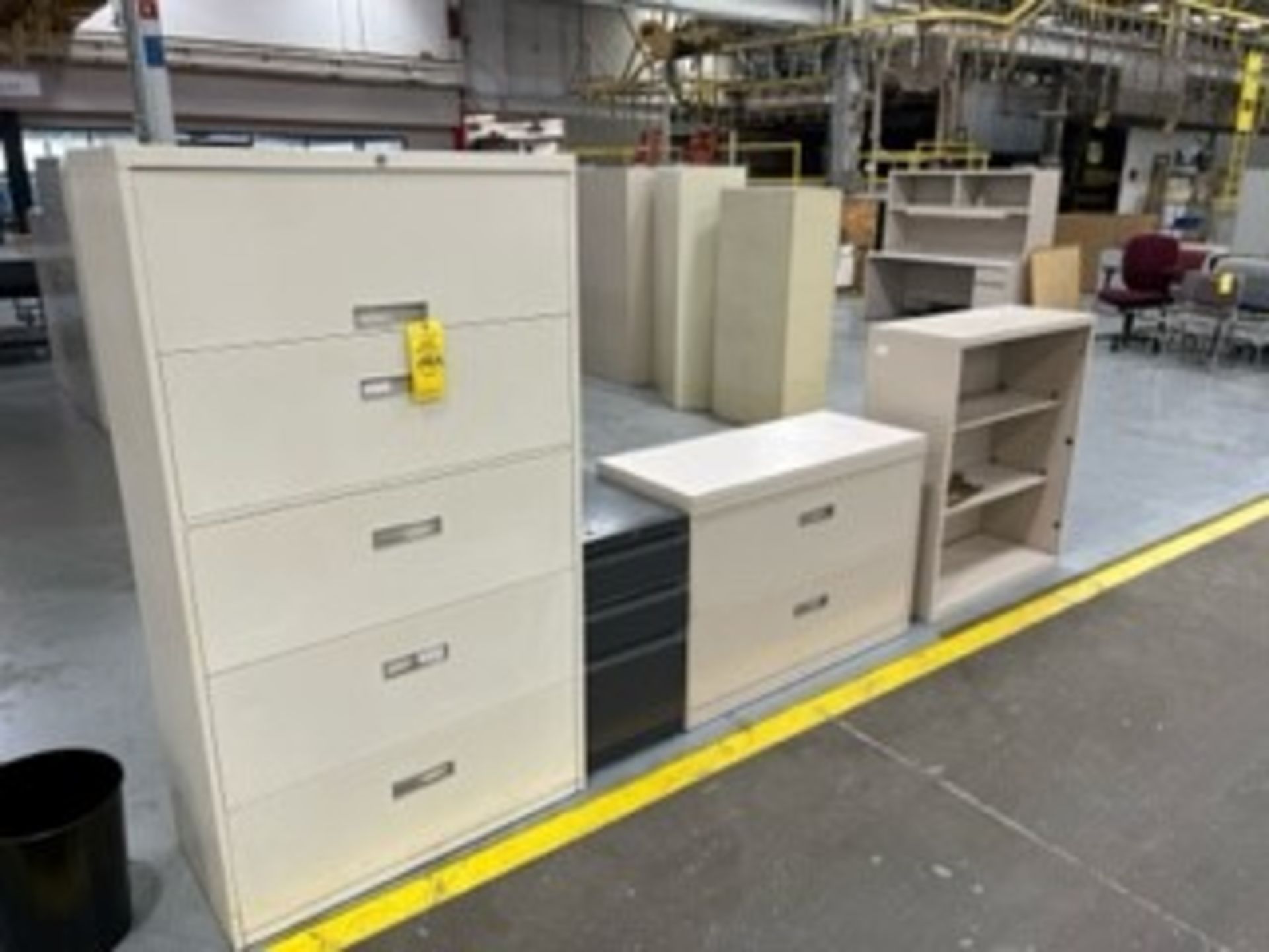 (2) FILING CABINETS AND (2) STORAGE SHELVES