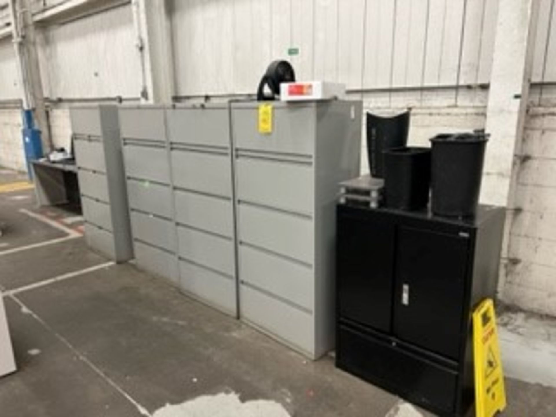 (4) FILING CABINETS AND STORAGE CABINET