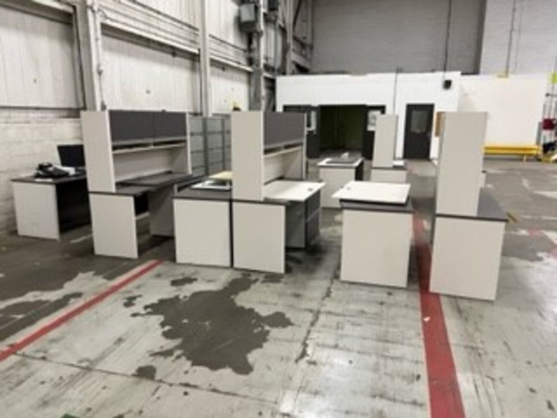 (3) OFFICE DESKS