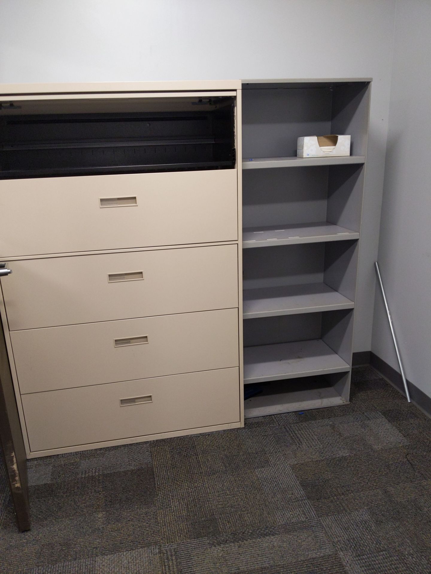 CONTENTS OF OFFICE- (3) FILING CABINETS & COLLAPSIBLE TABLE - Image 3 of 3