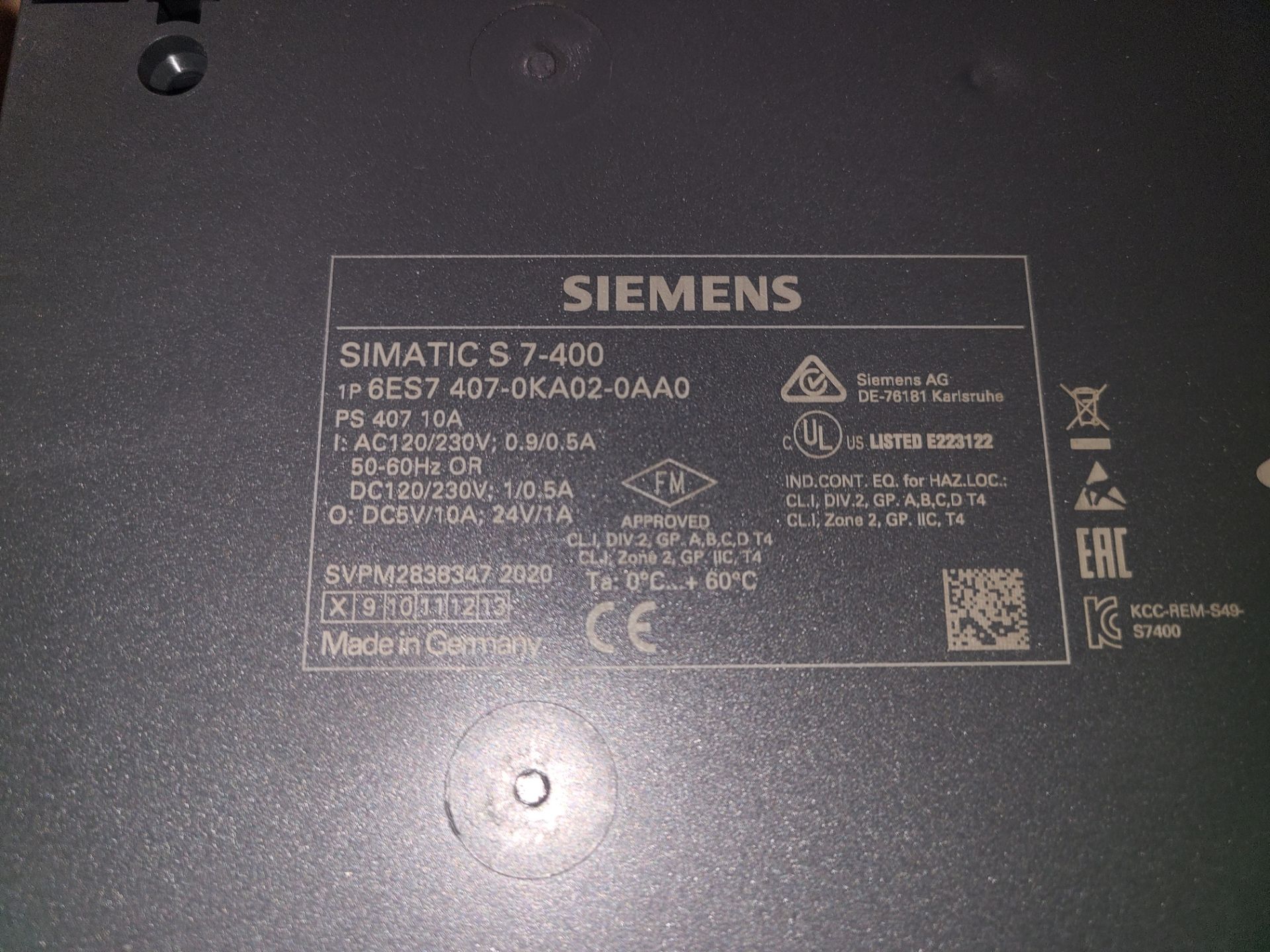 SIEMENS SINAMICS G120X FREQUENCY CONVERTER - IP65L3220-2YE46-0AF0 WITH SIEMENS POWER MODULE PM240- - Image 5 of 8