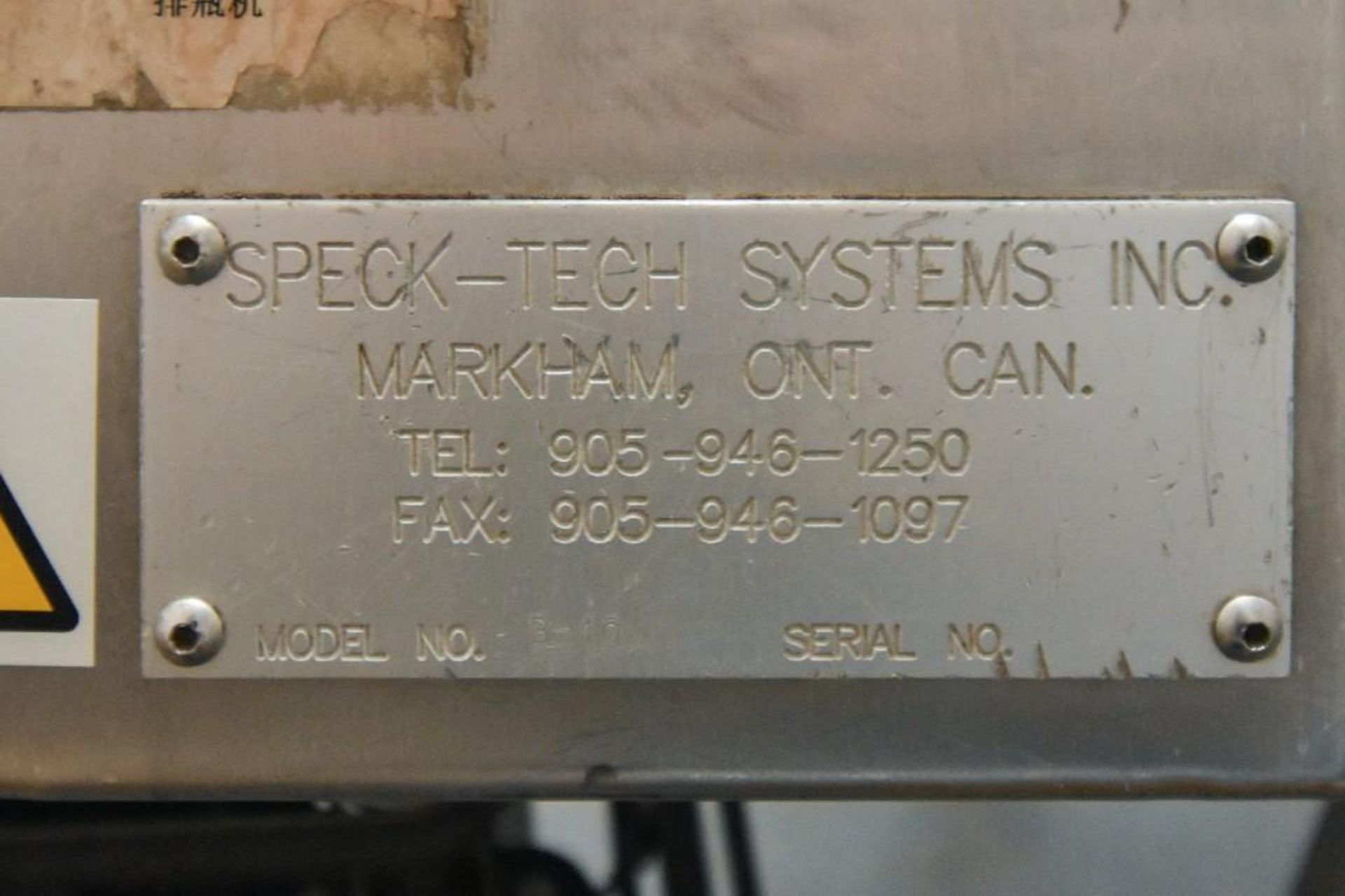 Speck Tech Systems B- 10 Machine - Image 5 of 12