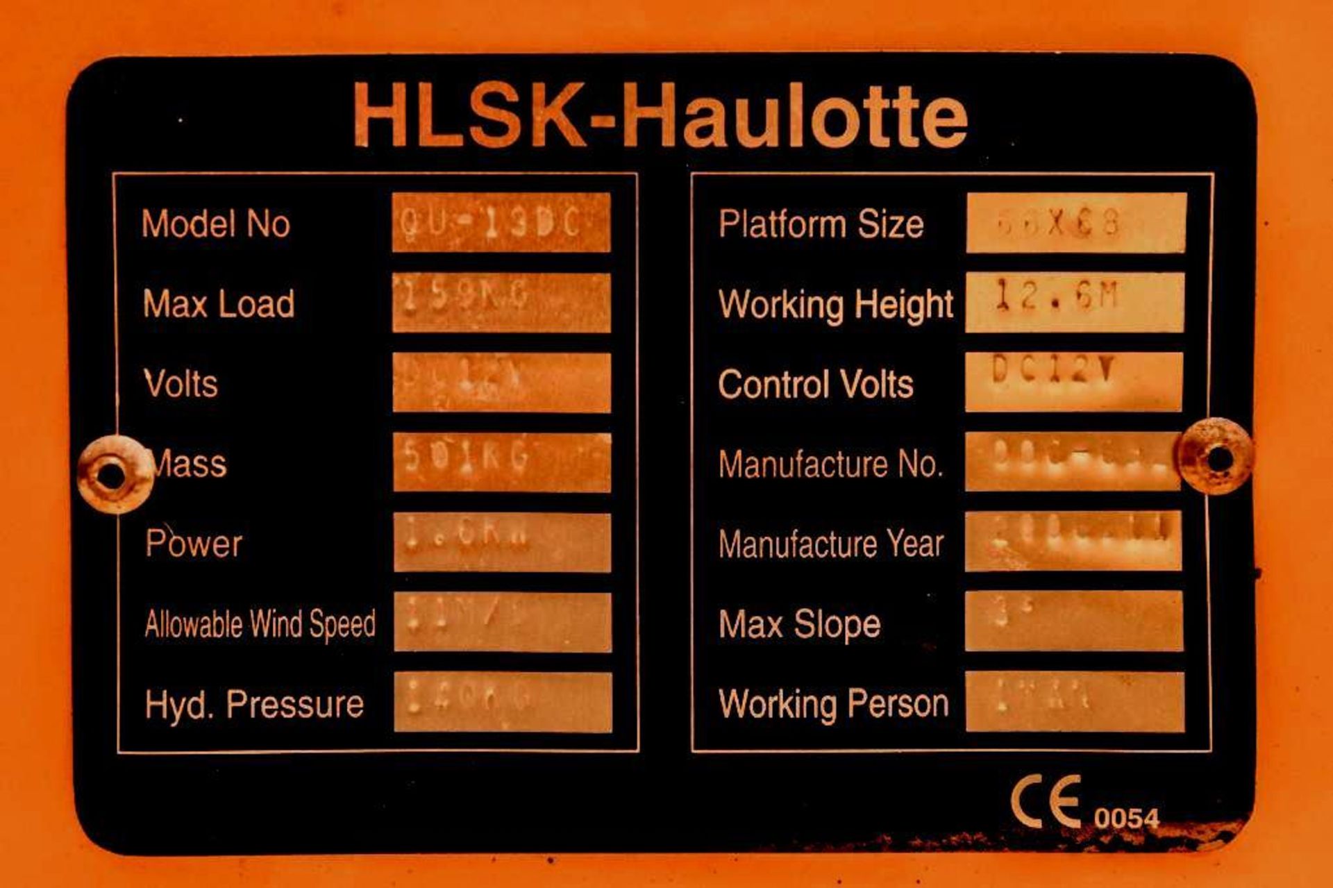 HLSK Haulotte with Charger QU- 13 DC - Image 9 of 10