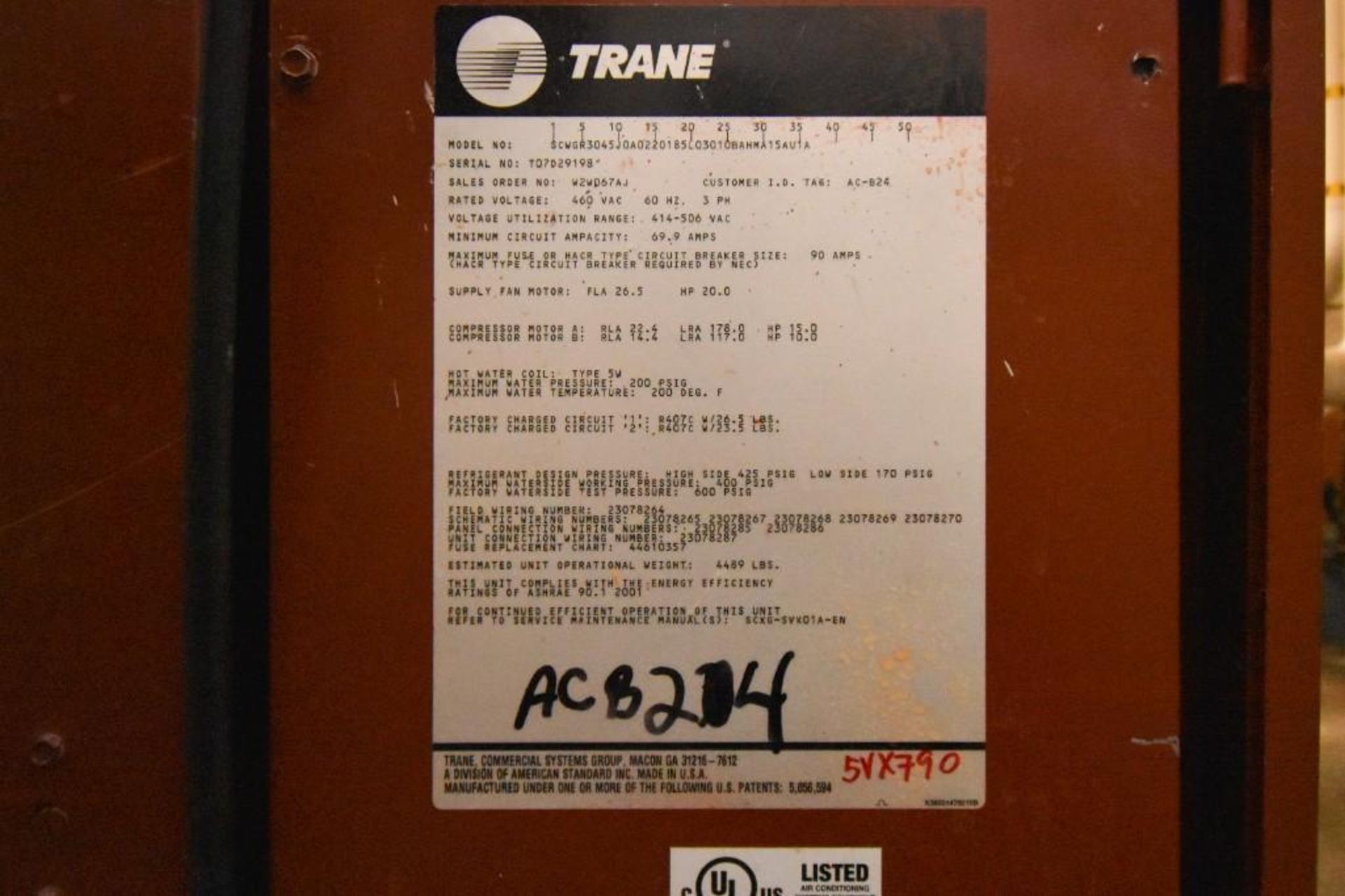 Trane Air Conditioner - Image 7 of 10