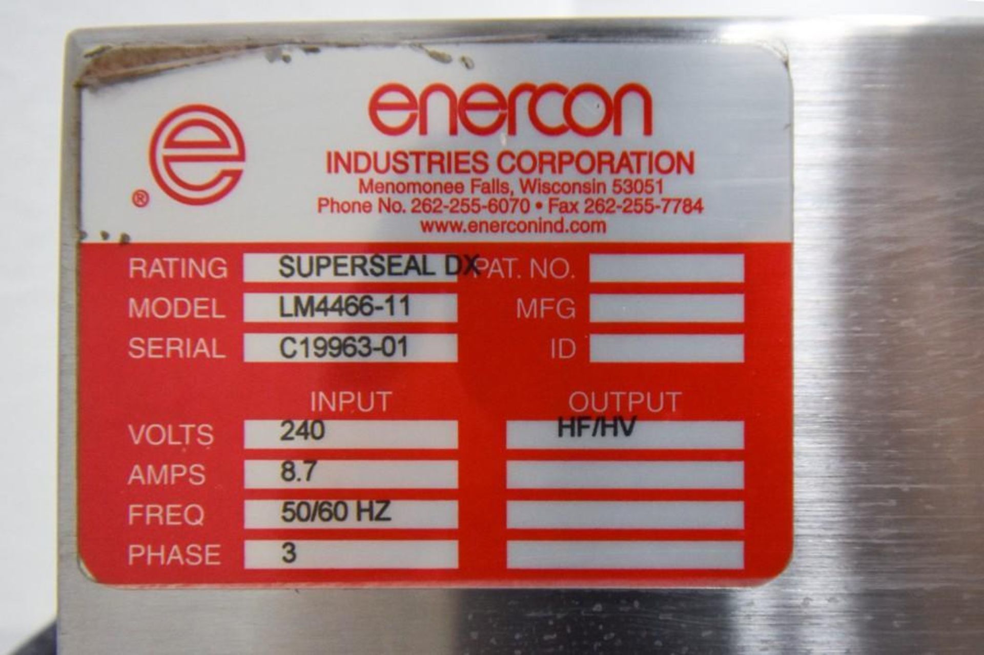 Enercon Induction Sealer SuperSeal -DX - Image 8 of 8