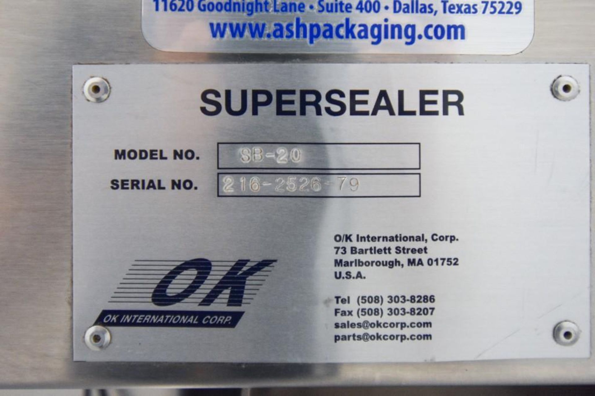 OK Sealer Sealing Machine SB- 20 - Image 5 of 6