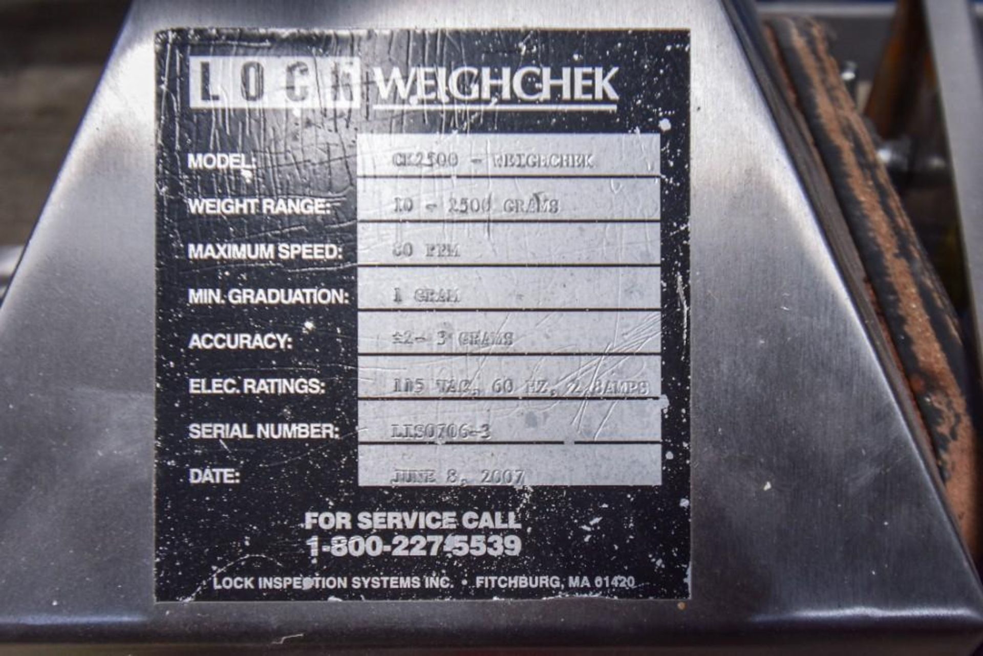 Lock Inspection Systems WeighChek CK2500 Checkweigher - Image 7 of 7