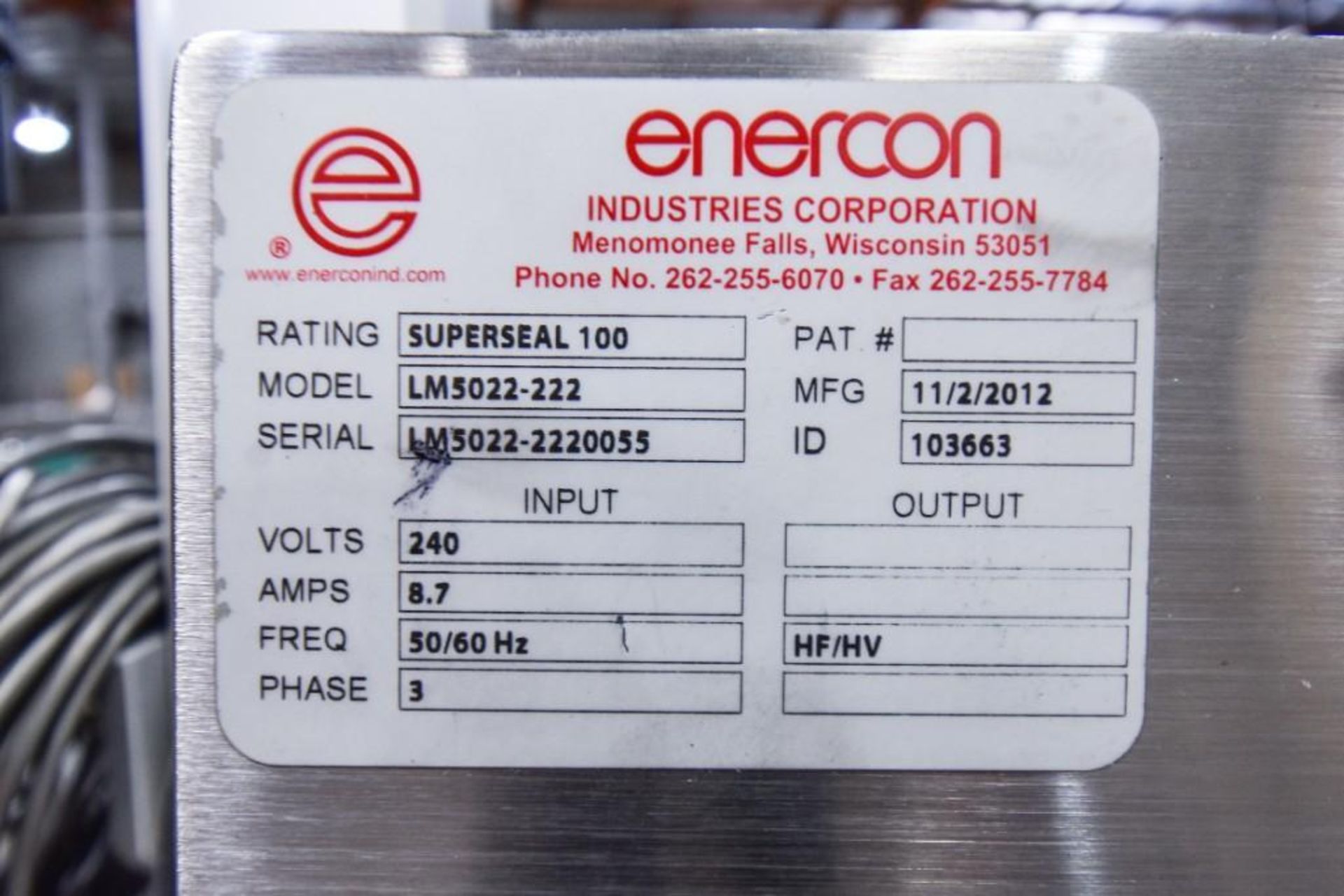 Enercon Super Seal™ 400 Induction Cap Sealer - Image 7 of 7