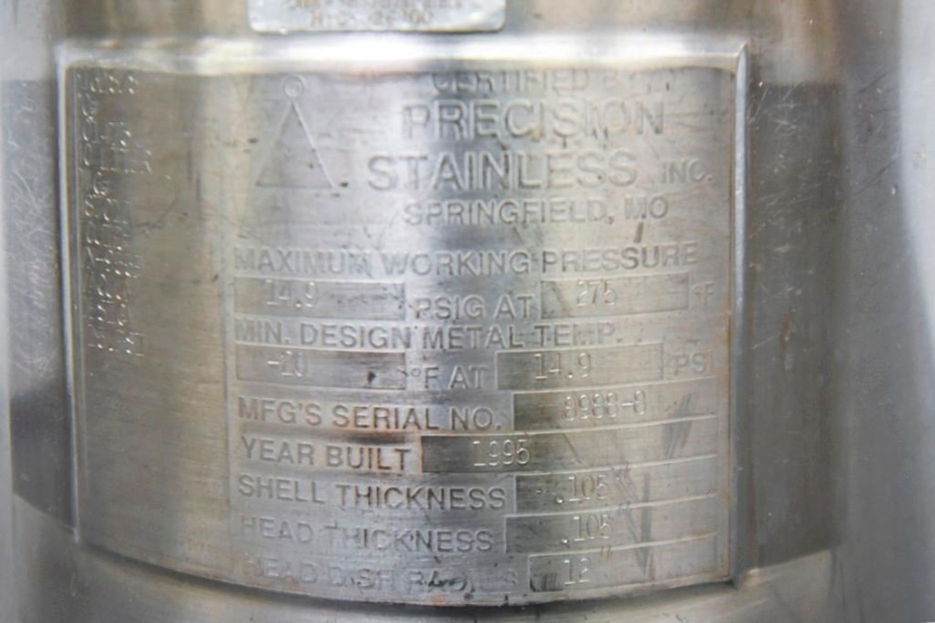 Precision Stainless Liquid Holding Tank 40L - Image 5 of 6