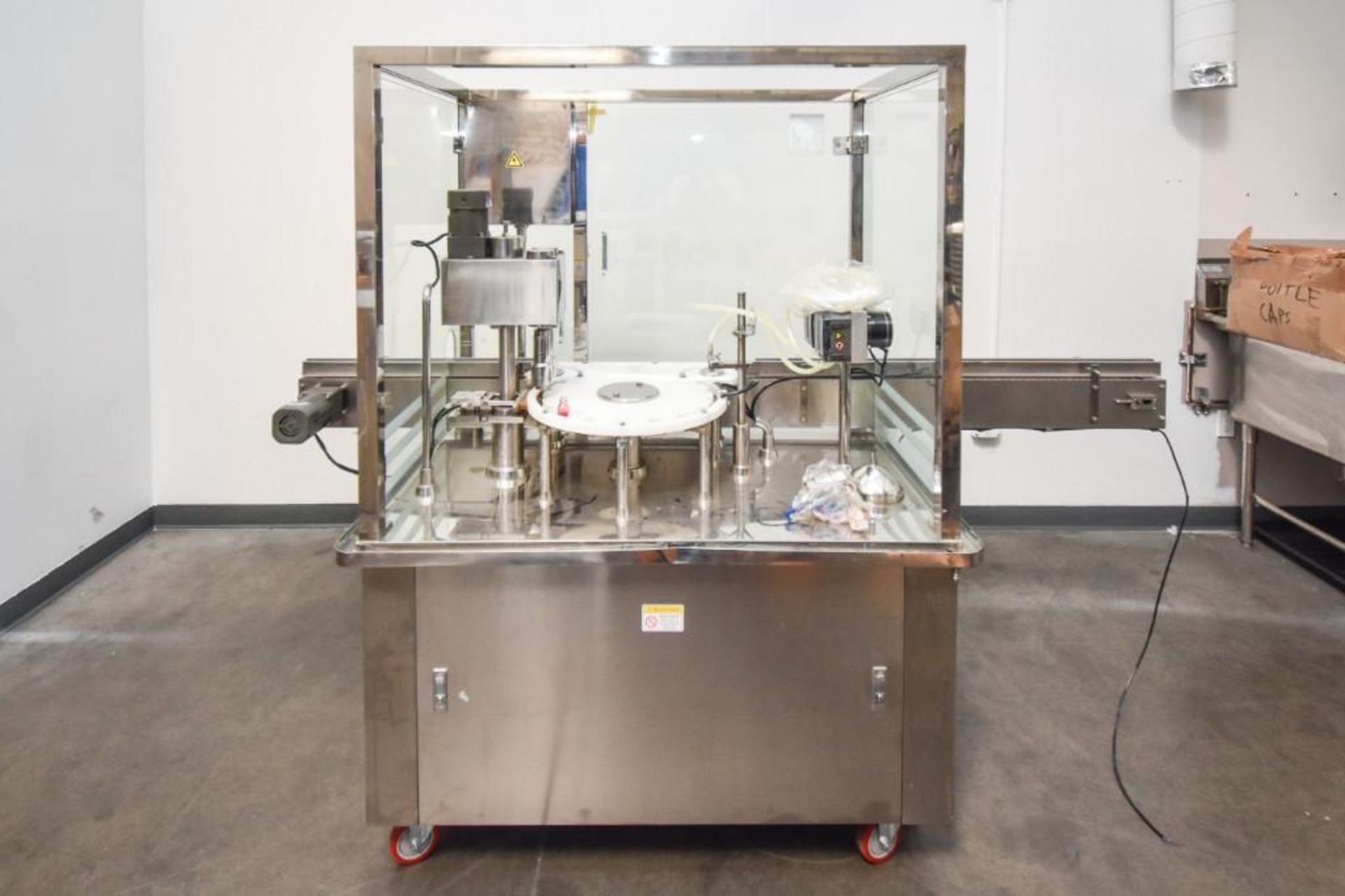 Dual Head Liquid Filling/ Capping Machine with Vibratory Cap Feeder and Mixing Tank - Image 2 of 27