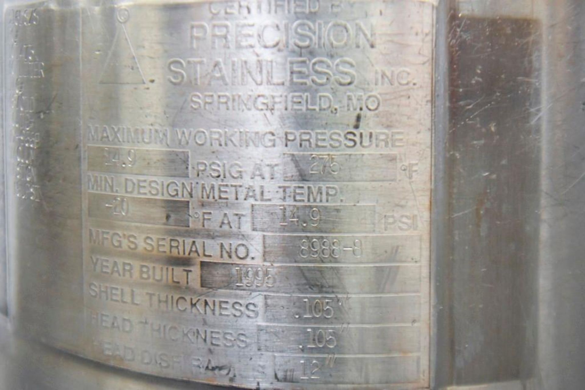 Precision Stainless Liquid Holding Tank 40L - Image 6 of 6