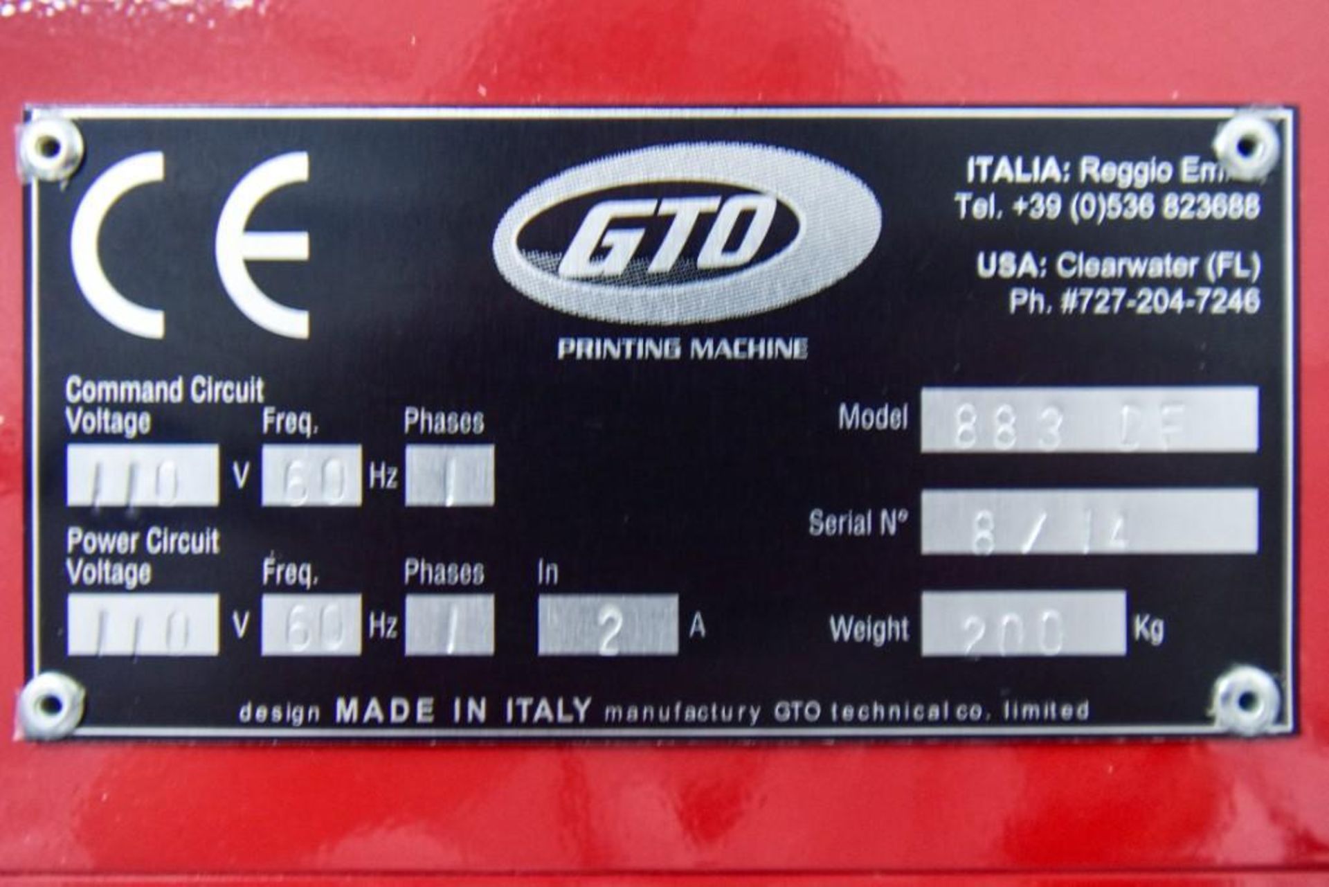 GTO Pad Printer MDL 883 DF - Image 13 of 14