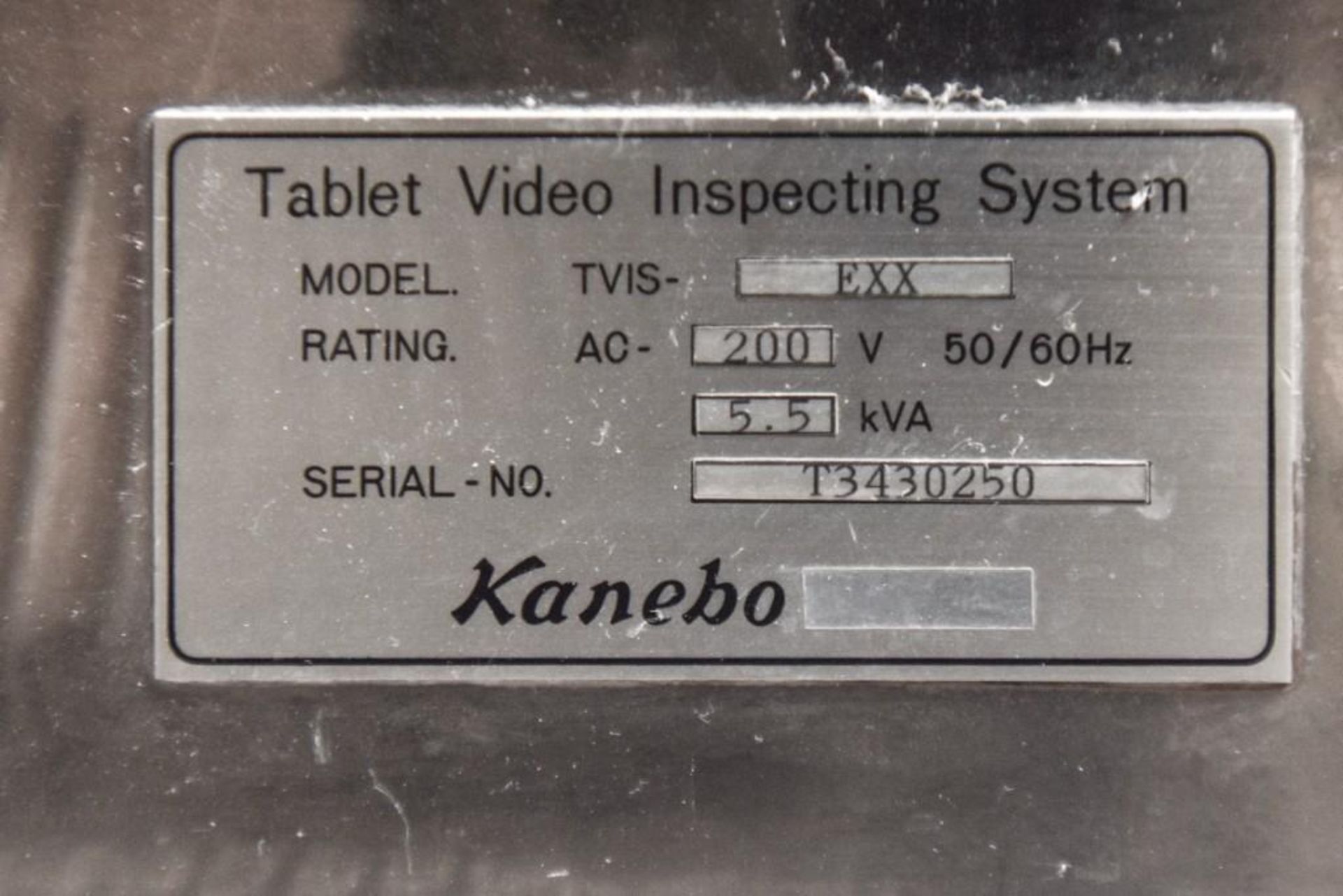 Kanebo TVIS-EX2 Tablet Inspection Machine - Image 13 of 19