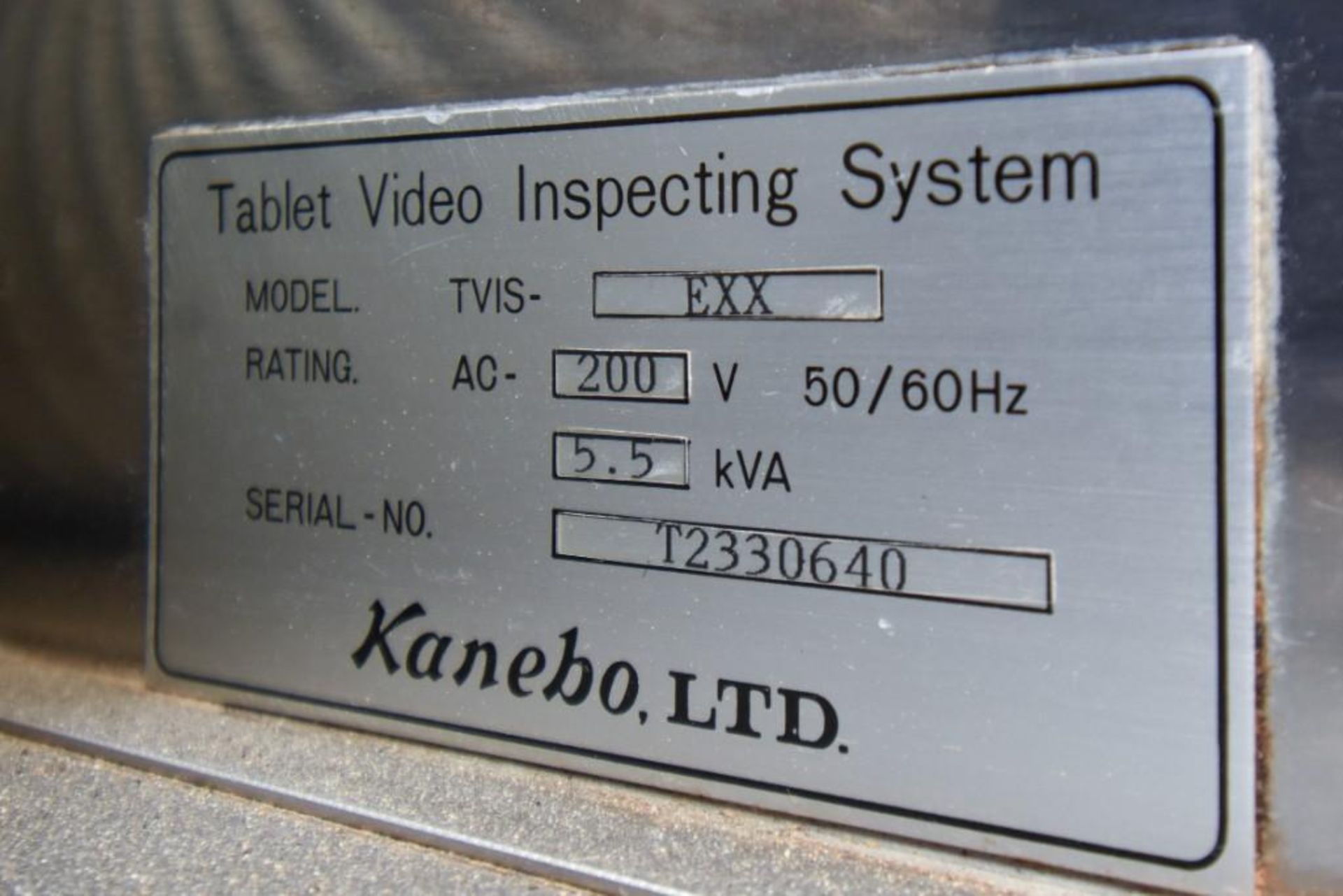 Kanebo TVIS-EX2 Tablet Inspection Machine - Image 12 of 20