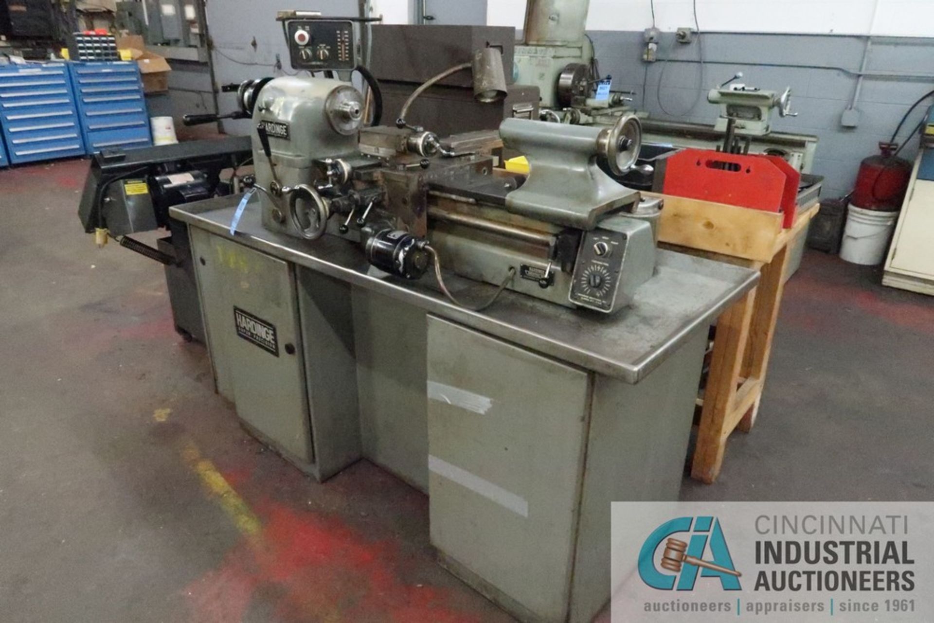 11" X 21" HARDINGE MODEL TFB-H DOVETAIL BED PRECISION LATHE; S/N N/A, COLLET CHUCK, 1-1/4" THROUGH - Image 2 of 14