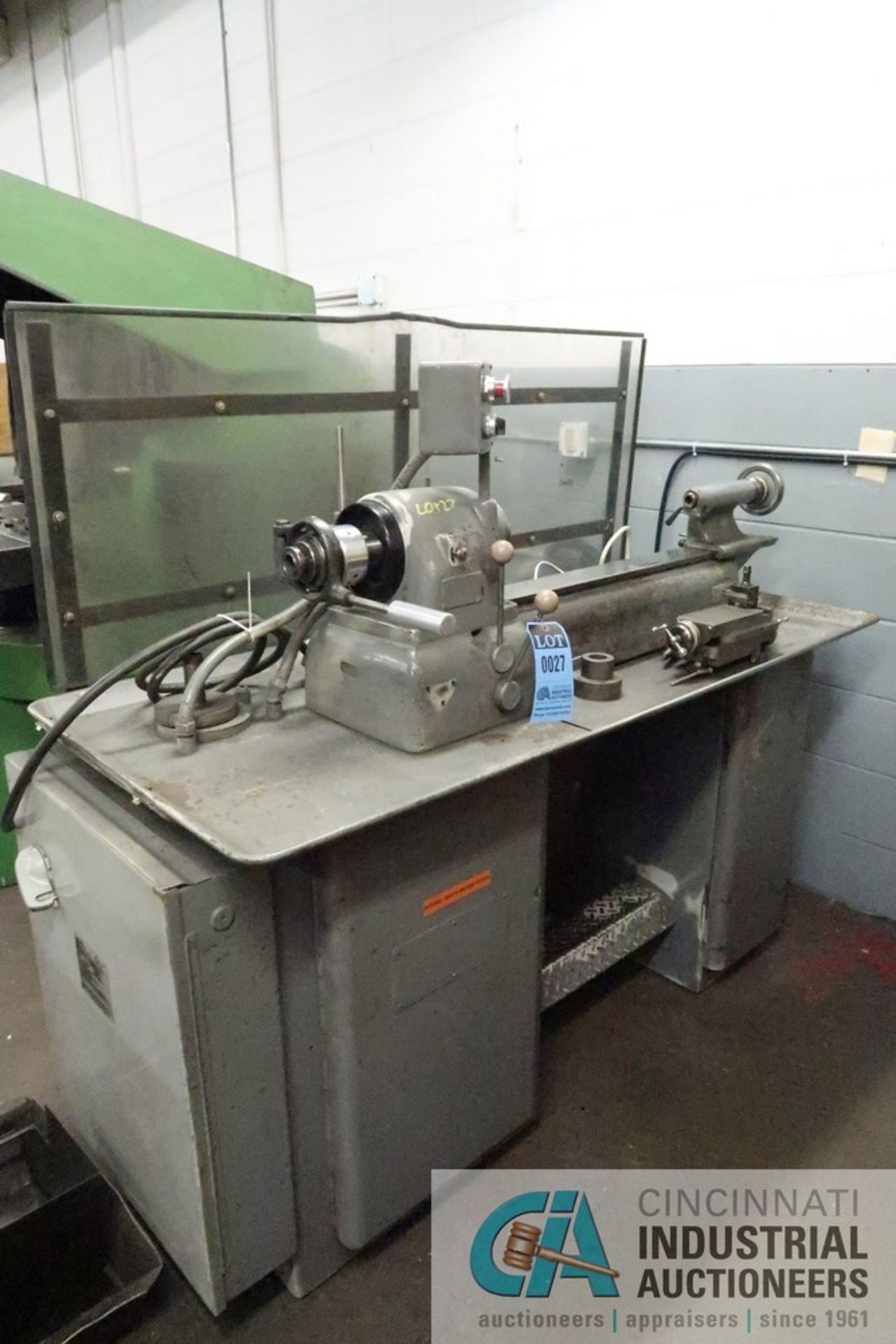 9" X 20" HARDINGE DV-59 DOVETAIL BED PRECISION LATHE; S/N N/A, COLLET CHUCK, 1-1/4" THROUGH HOLE,