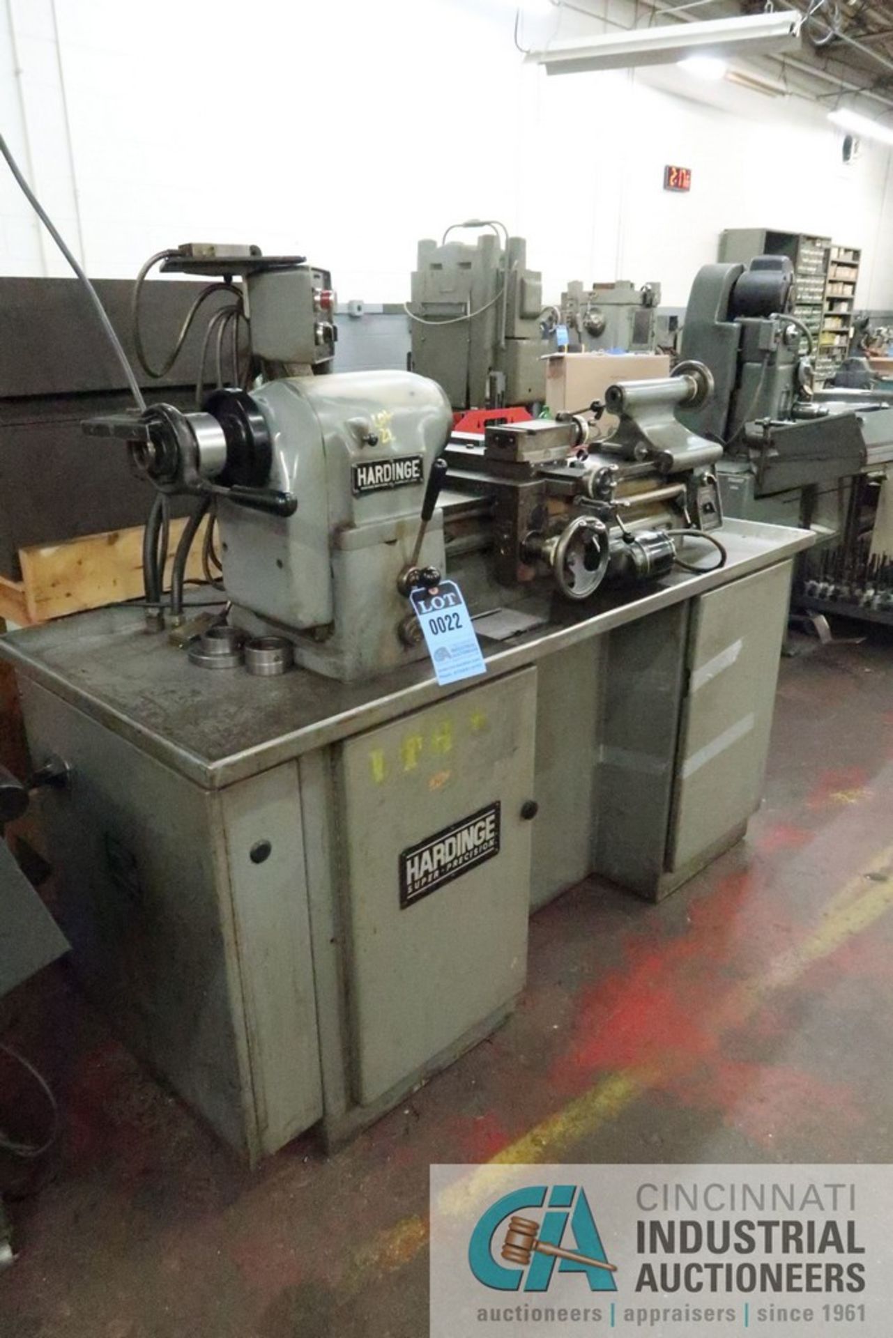 11" X 21" HARDINGE MODEL TFB-H DOVETAIL BED PRECISION LATHE; S/N N/A, COLLET CHUCK, 1-1/4" THROUGH - Image 3 of 14