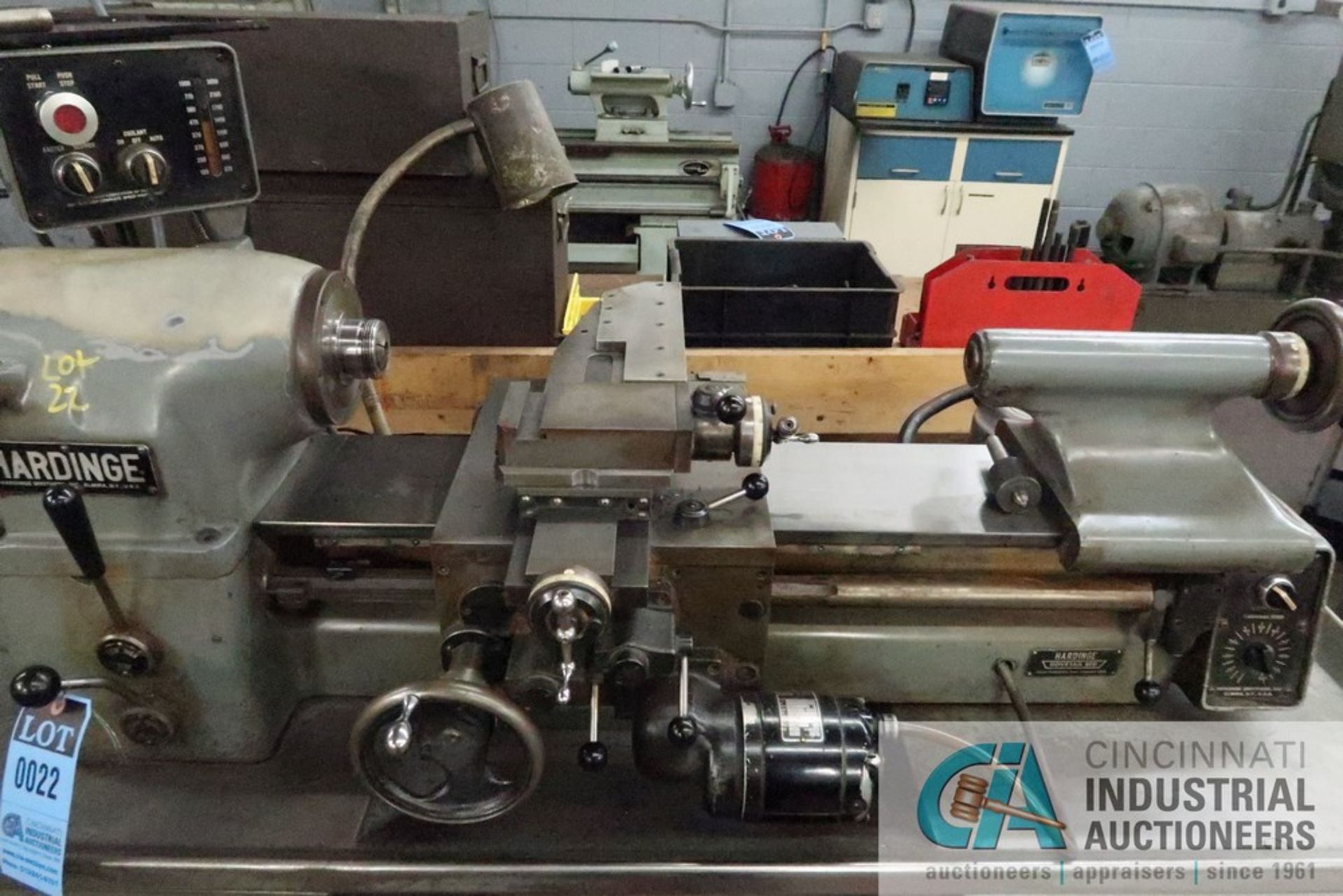 11" X 21" HARDINGE MODEL TFB-H DOVETAIL BED PRECISION LATHE; S/N N/A, COLLET CHUCK, 1-1/4" THROUGH - Image 9 of 14