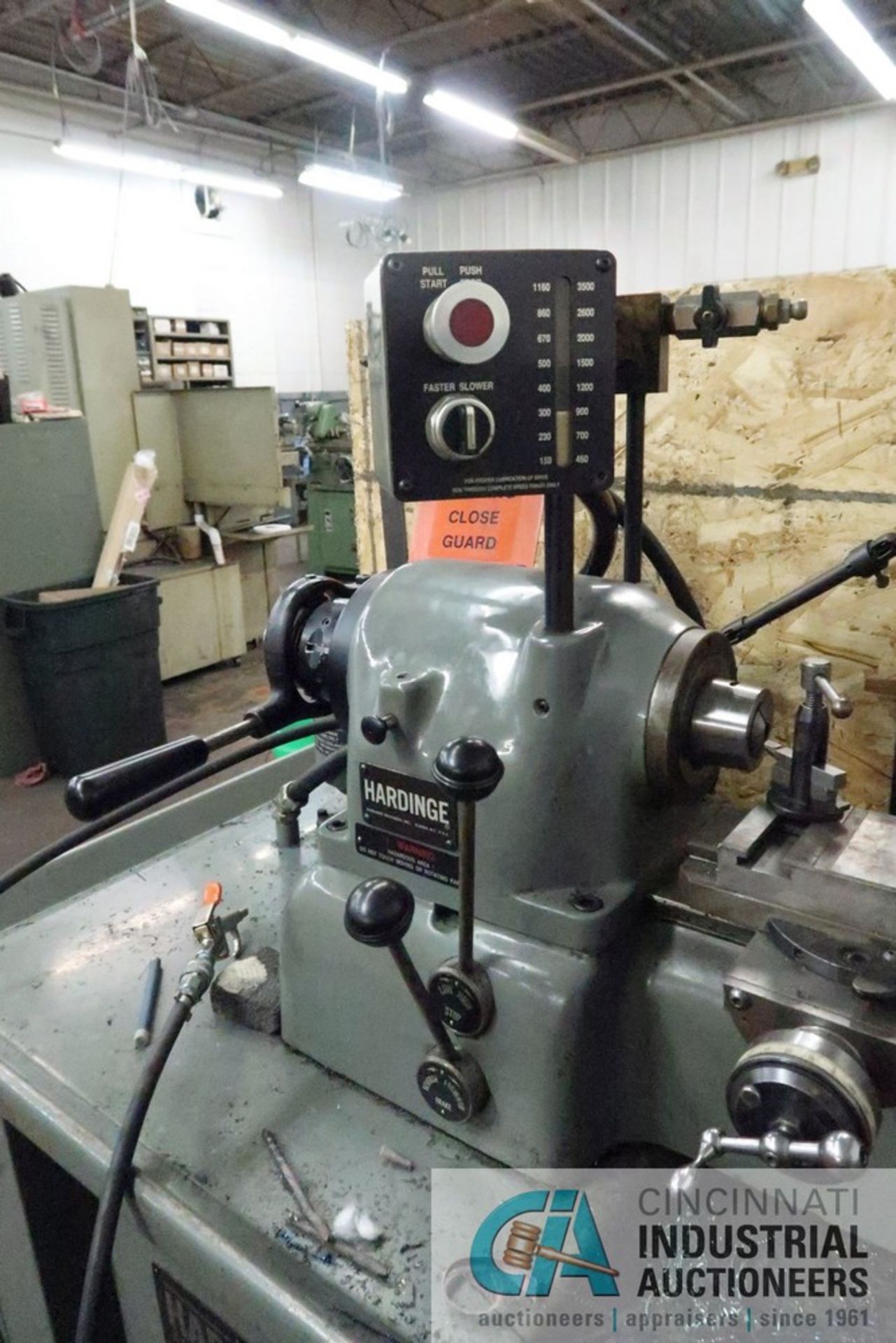 9" X 20" HARDINGE DV-59 DOVETAIL BED PRECISION LATHE; S/N DV-5-19563, COLLET CHUCK, 1-1/4" THROUGH - Image 4 of 8