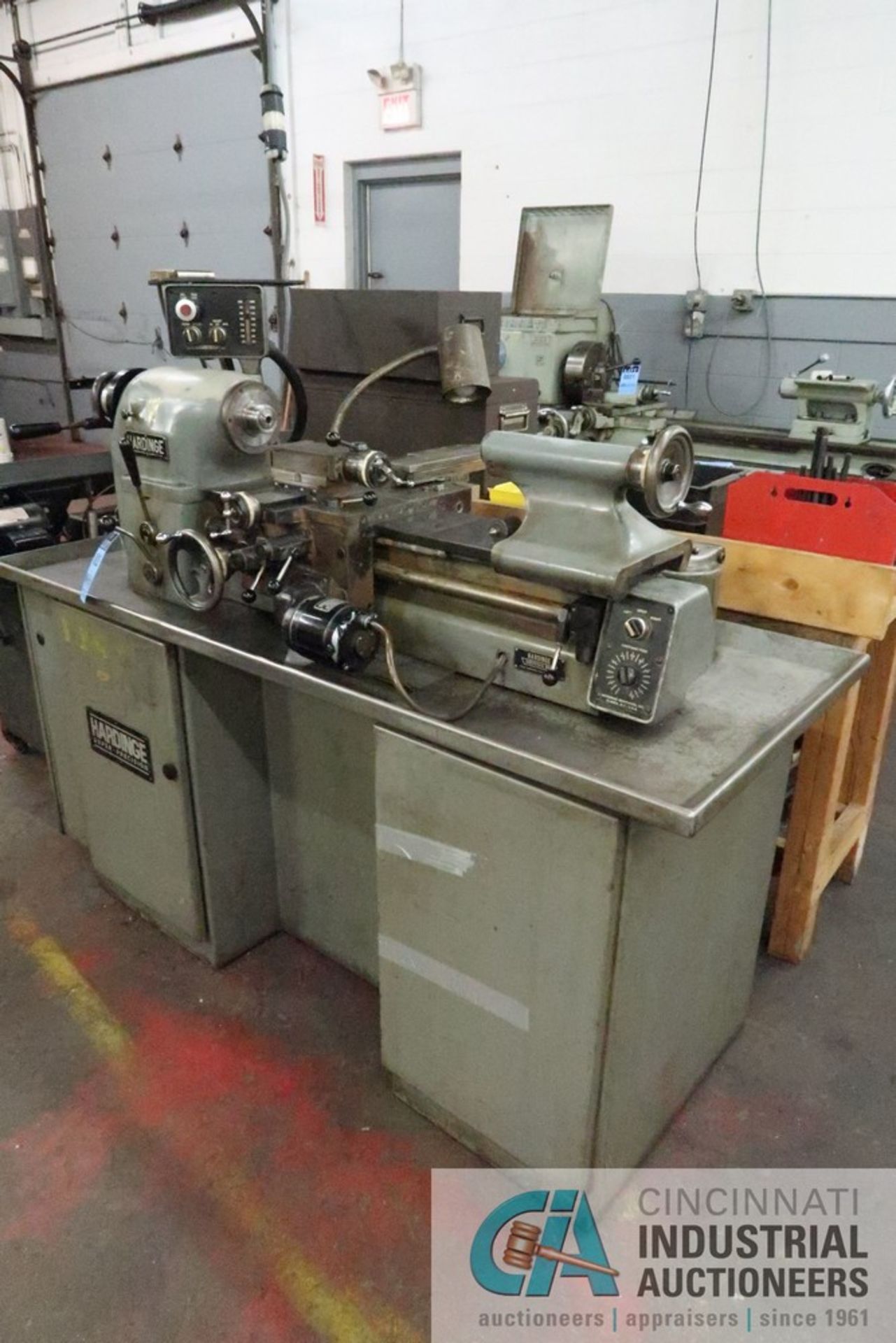 11" X 21" HARDINGE MODEL TFB-H DOVETAIL BED PRECISION LATHE; S/N N/A, COLLET CHUCK, 1-1/4" THROUGH