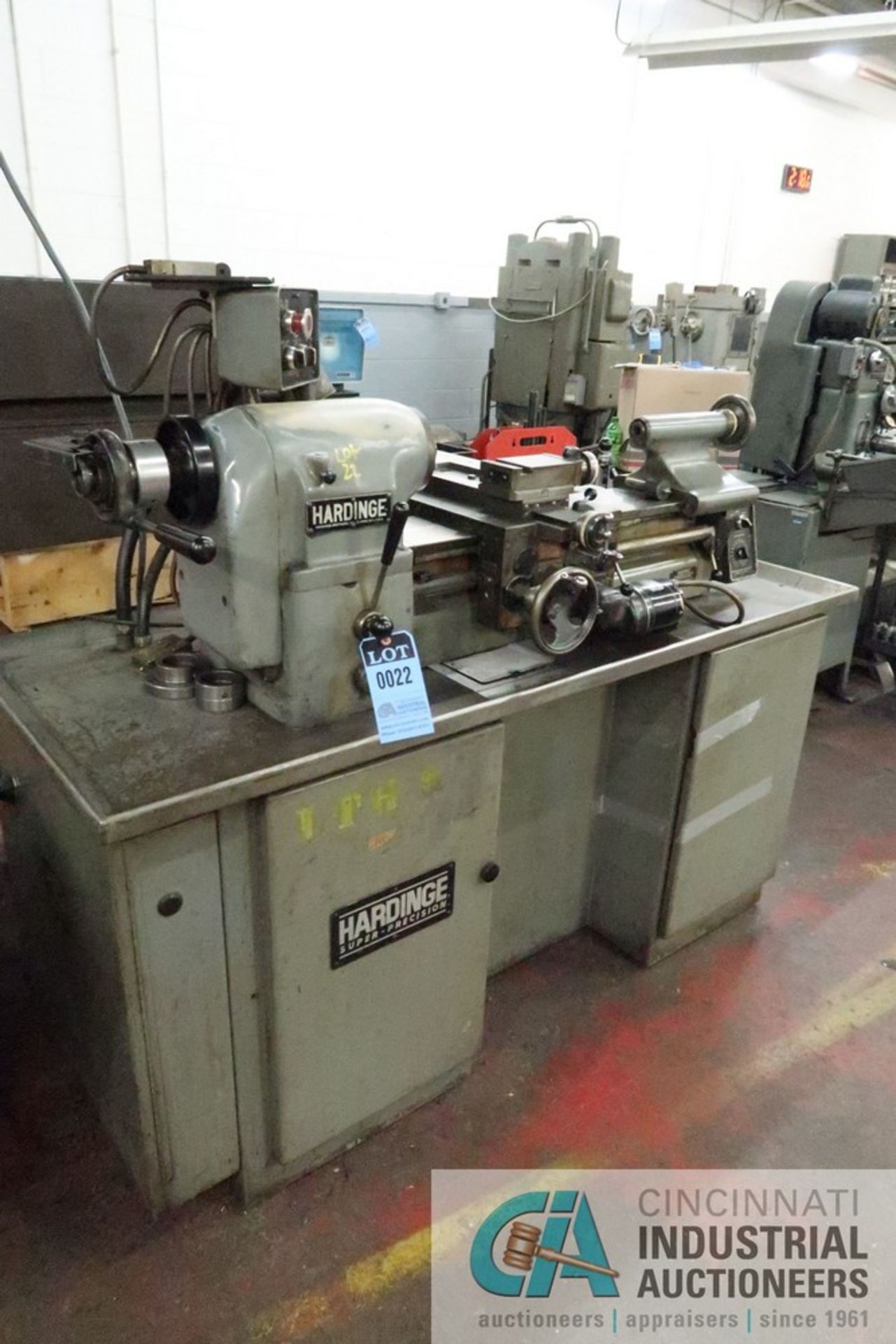 11" X 21" HARDINGE MODEL TFB-H DOVETAIL BED PRECISION LATHE; S/N N/A, COLLET CHUCK, 1-1/4" THROUGH - Image 13 of 14