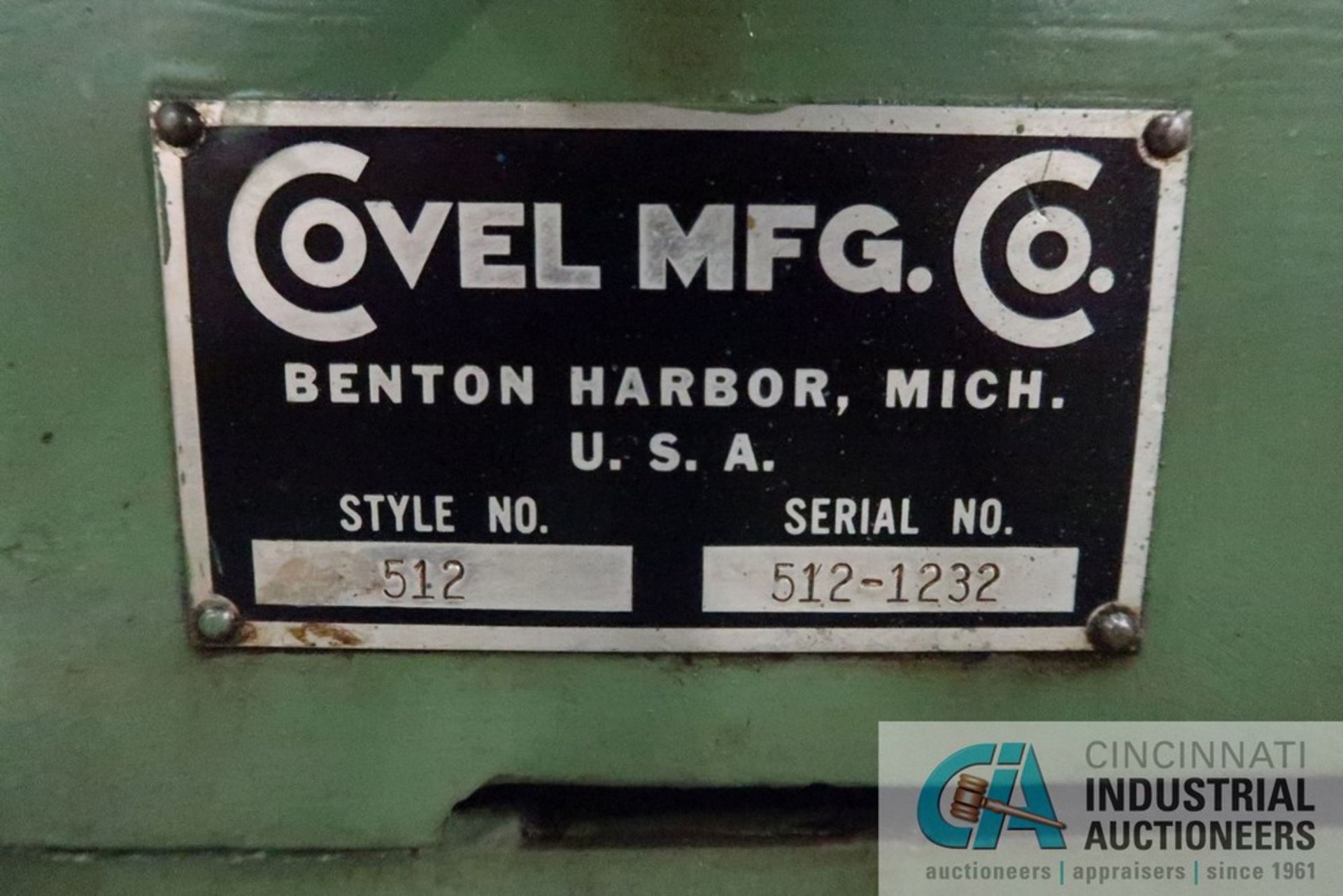 5" X 12' COVEL MODEL 512 CYLINDRICAL GRINDER; S/N 1232 - Image 7 of 7