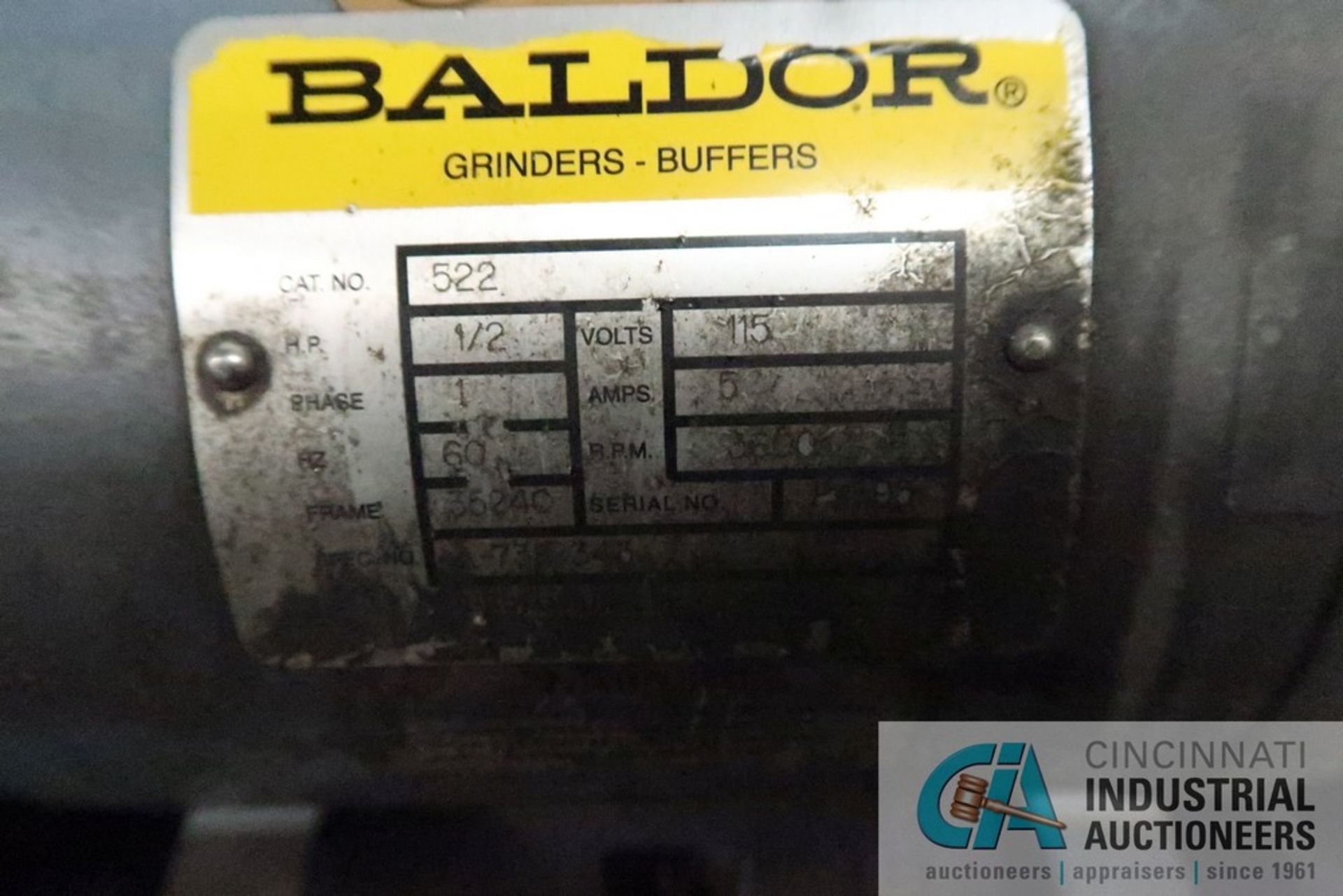 6" BALDOR CAT 522 DE TOOL GRINDER - Image 4 of 4