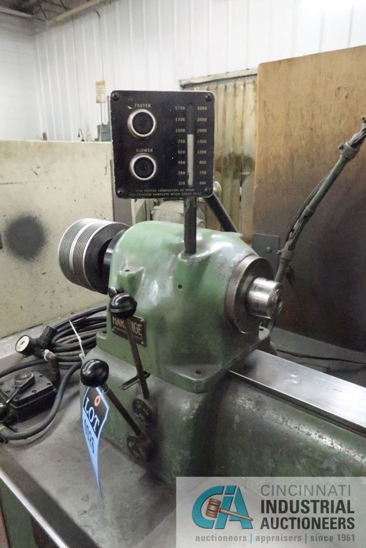 9" X 20" HARDINGE DV-59 DOVETAIL BED PRECISION LATHE; S/N N/A, COLLET CHUCK, 1-1/4" THROUGH HOLE, - Image 4 of 9