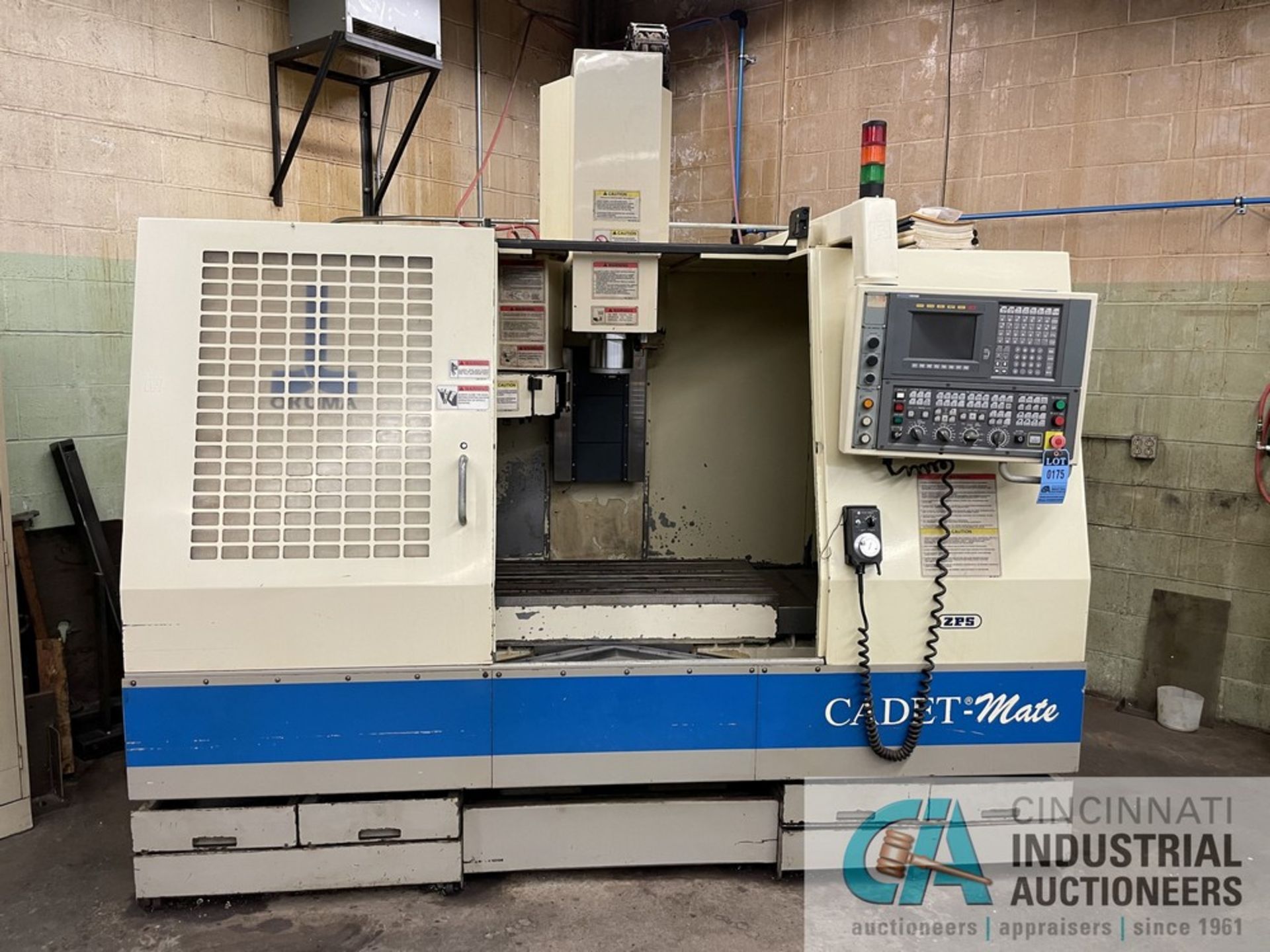 OKUMA CADET MATE CNC VERTICAL MACHINING CENTER; S/N 0134, 20" X 40" TABLE, 40-TAPER SPINDLE, OSP700M