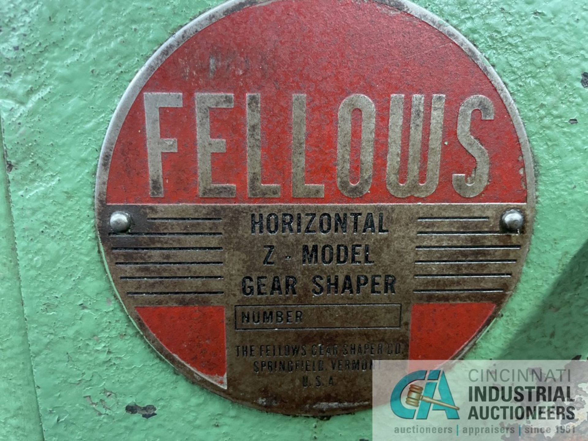 FELLOWS MODEL Z HORIZONTAL GEAR SHAPER; S/N 22638, W/ RELATED CHANGE GEARS - Image 6 of 9