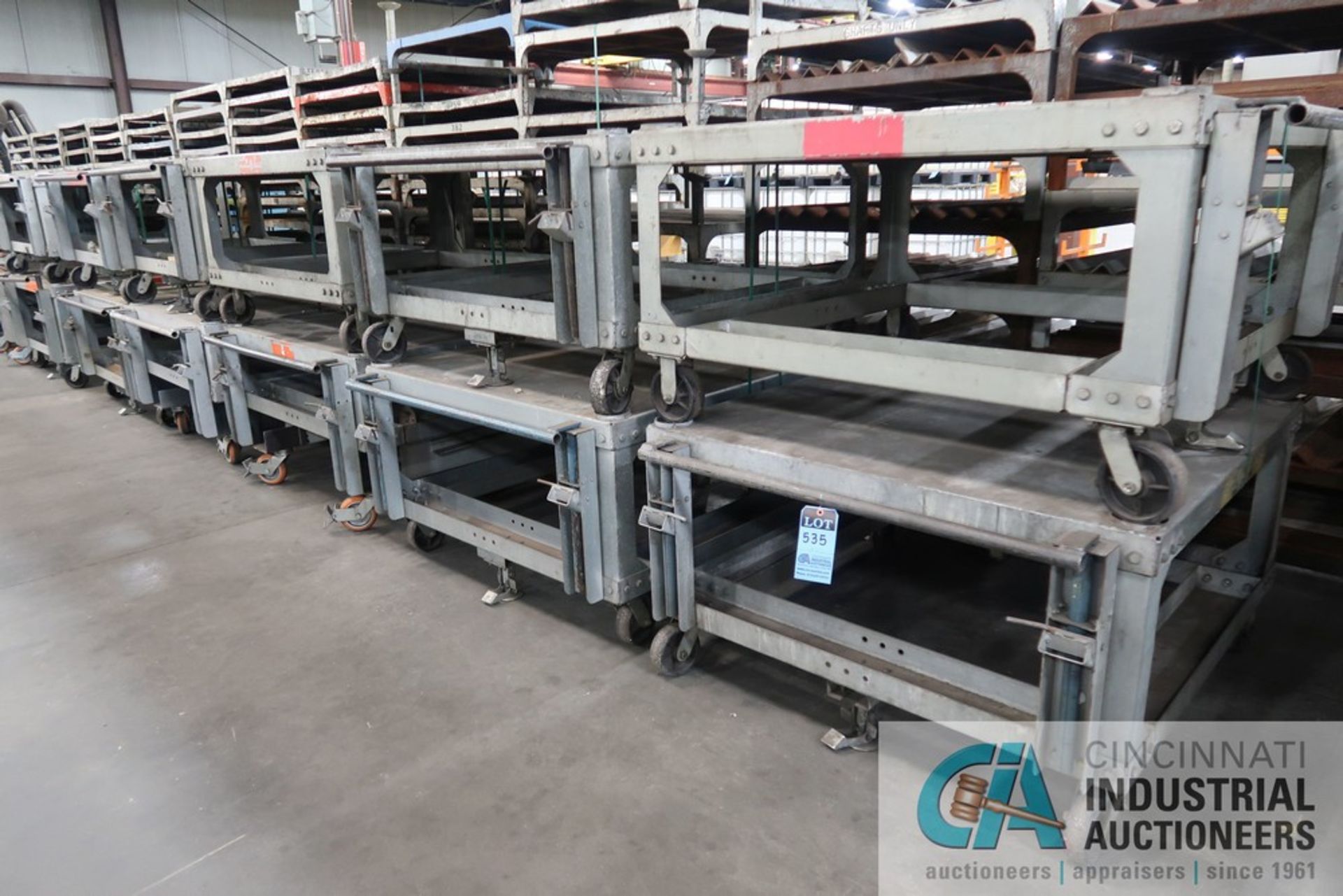 50" x 50" x 30" HIGH HEAVY DUTY BOLT TOGETHER STEEL MATERIAL CARTS