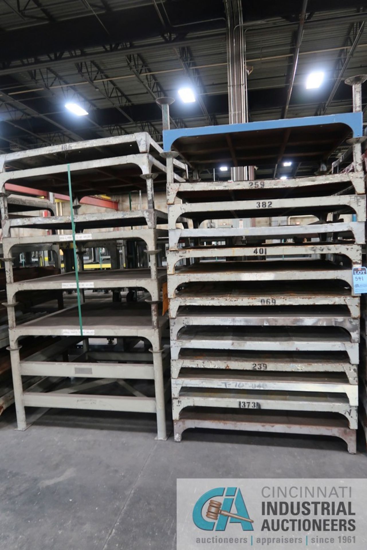 48" X 48" X 6" HIGH HEAVY DUTY STEEL SMOOTH STEEL PLATFORM SKIDS WITH (1) 46" X 46" X 26" HIGH STEEL