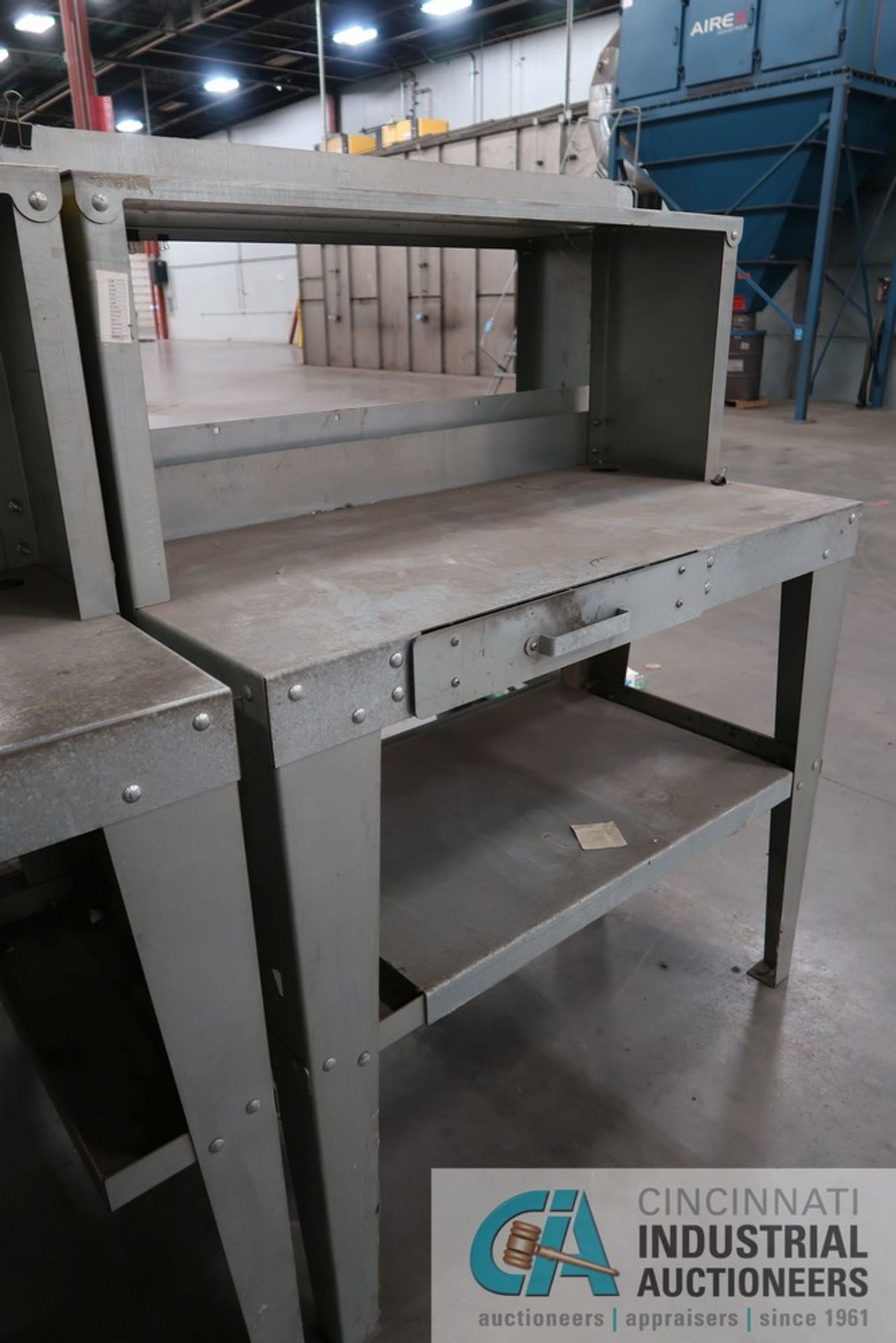 24" X 48" X 42" HIGH HEAVY DUTY GALVANIZED STEEL BOLT TOGETHER WORKBENCHES WITH 12" X 19" HIGH - Image 2 of 2